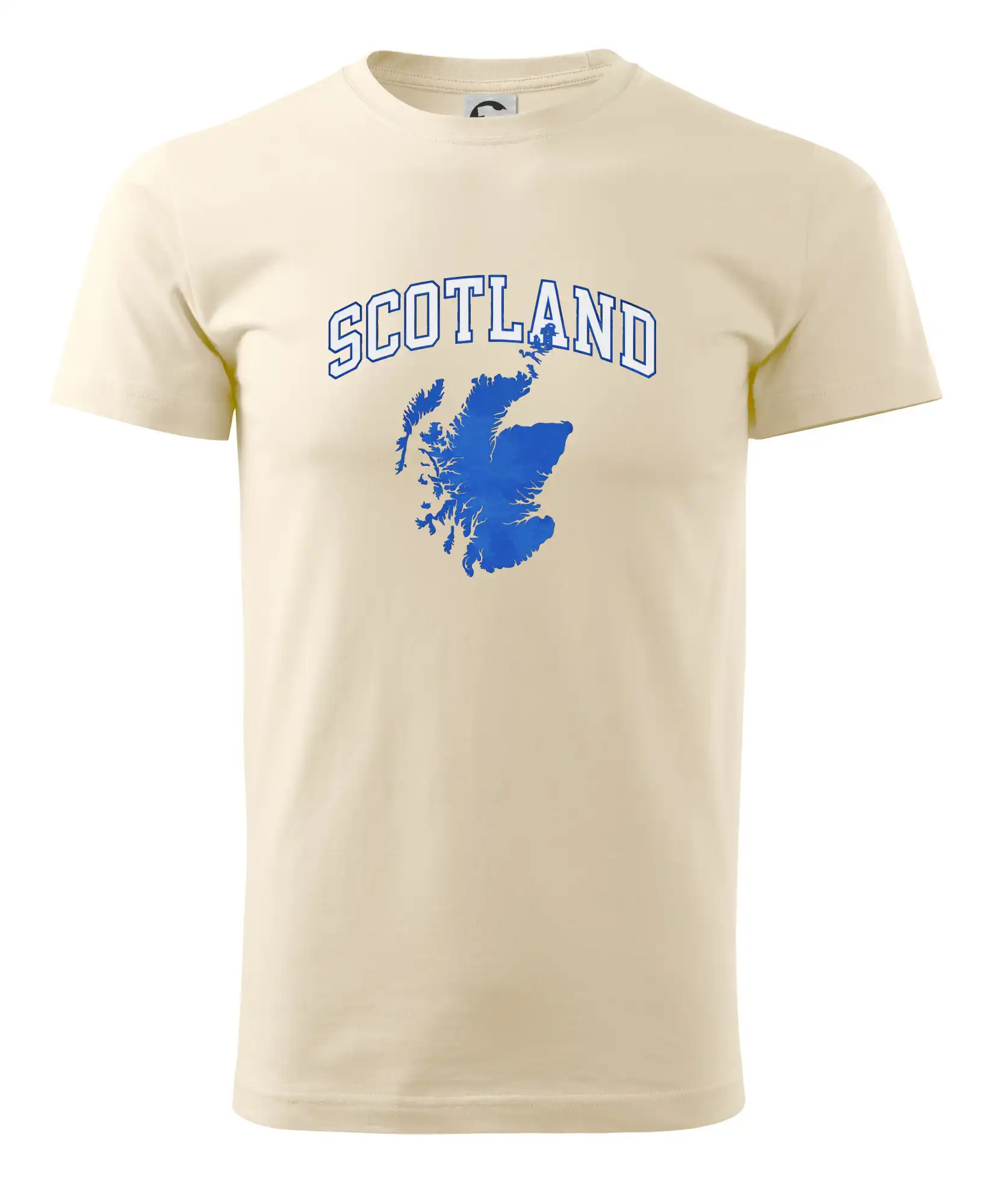Ostatné mestá / miesta - Scotland nápis s mapou - Pánske tričko nižšej gramáže