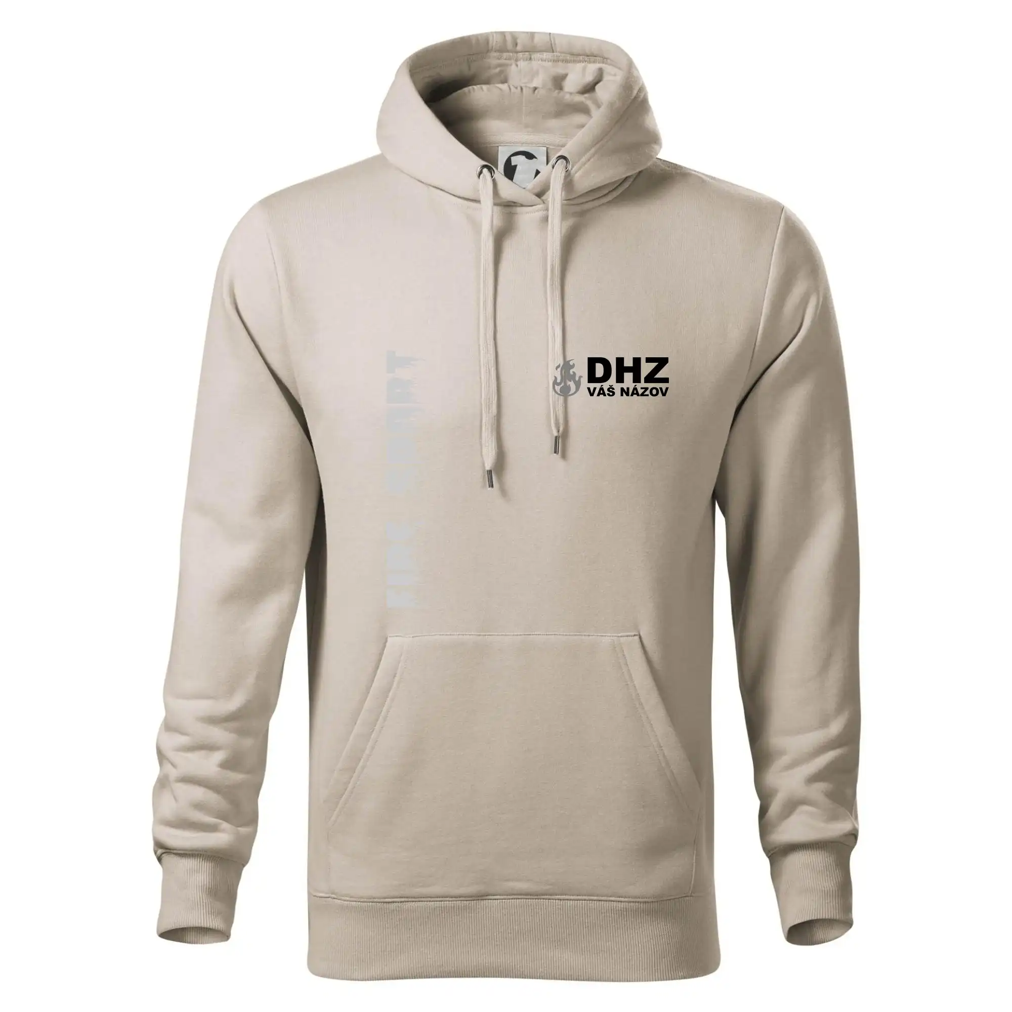 Originálne tričká pre hasičov - DHZ REFLEXNÉ (oheň, firesport, názov zboru - vlastný nápis) - Mikina pánska Cape s kapucňou