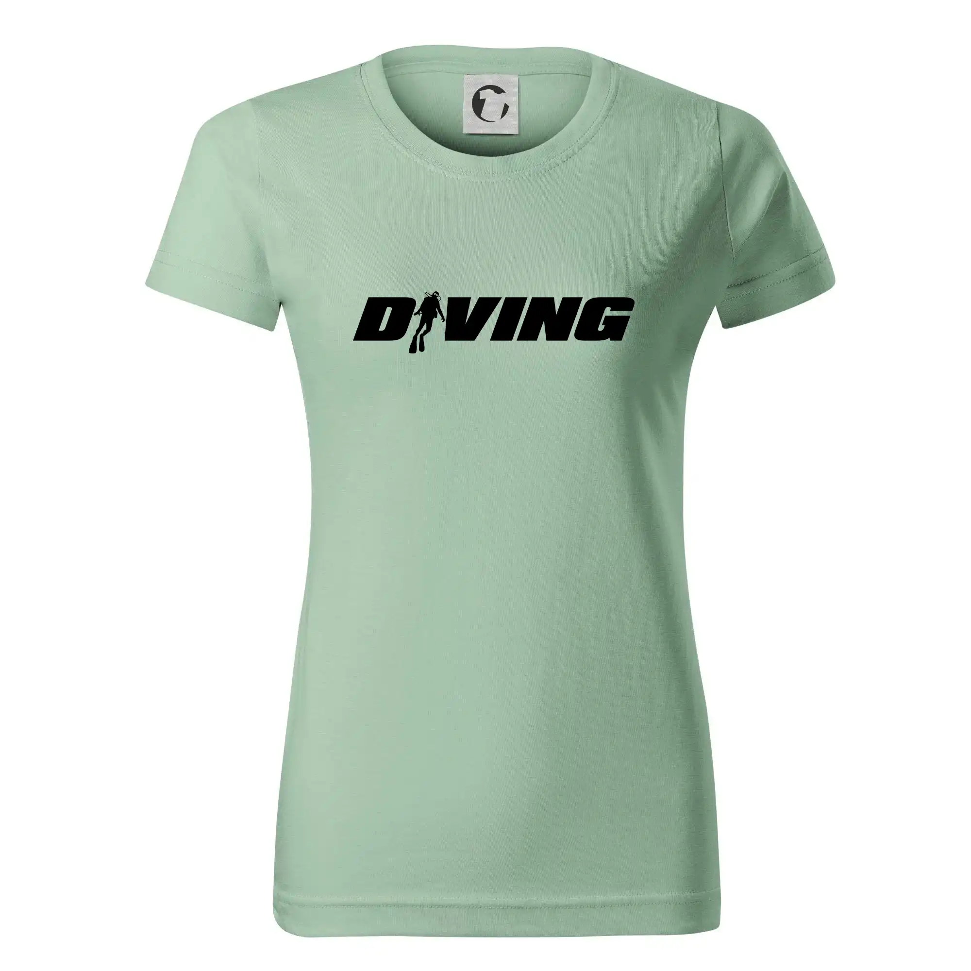 Potápačské tričká - Diving nápis potápač - Dámske tričko basic - ľahko voľnejšie a dlhšie
