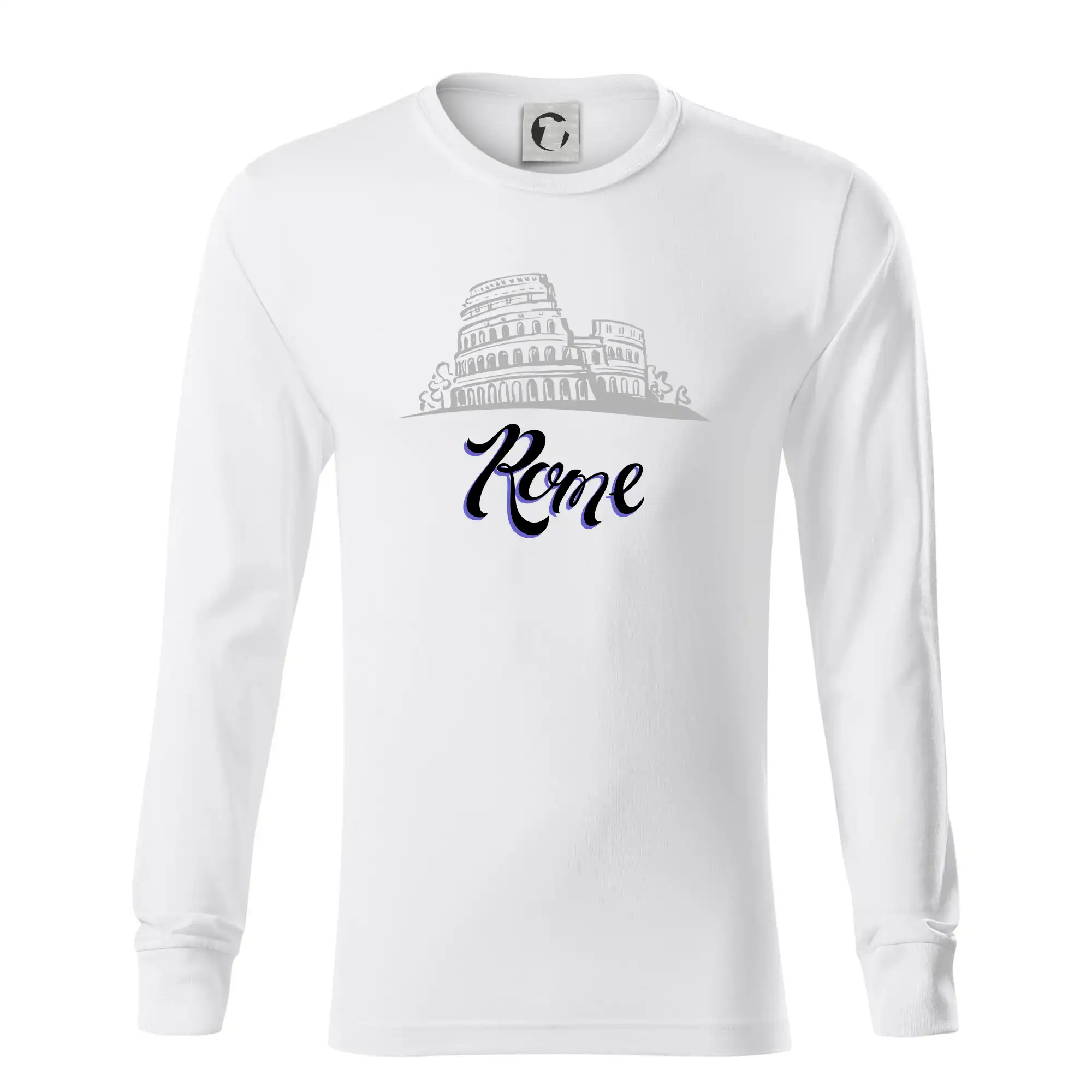 Tričká Taliansko - Roma Lettering - Tričko s dlhým rukávom LS R05