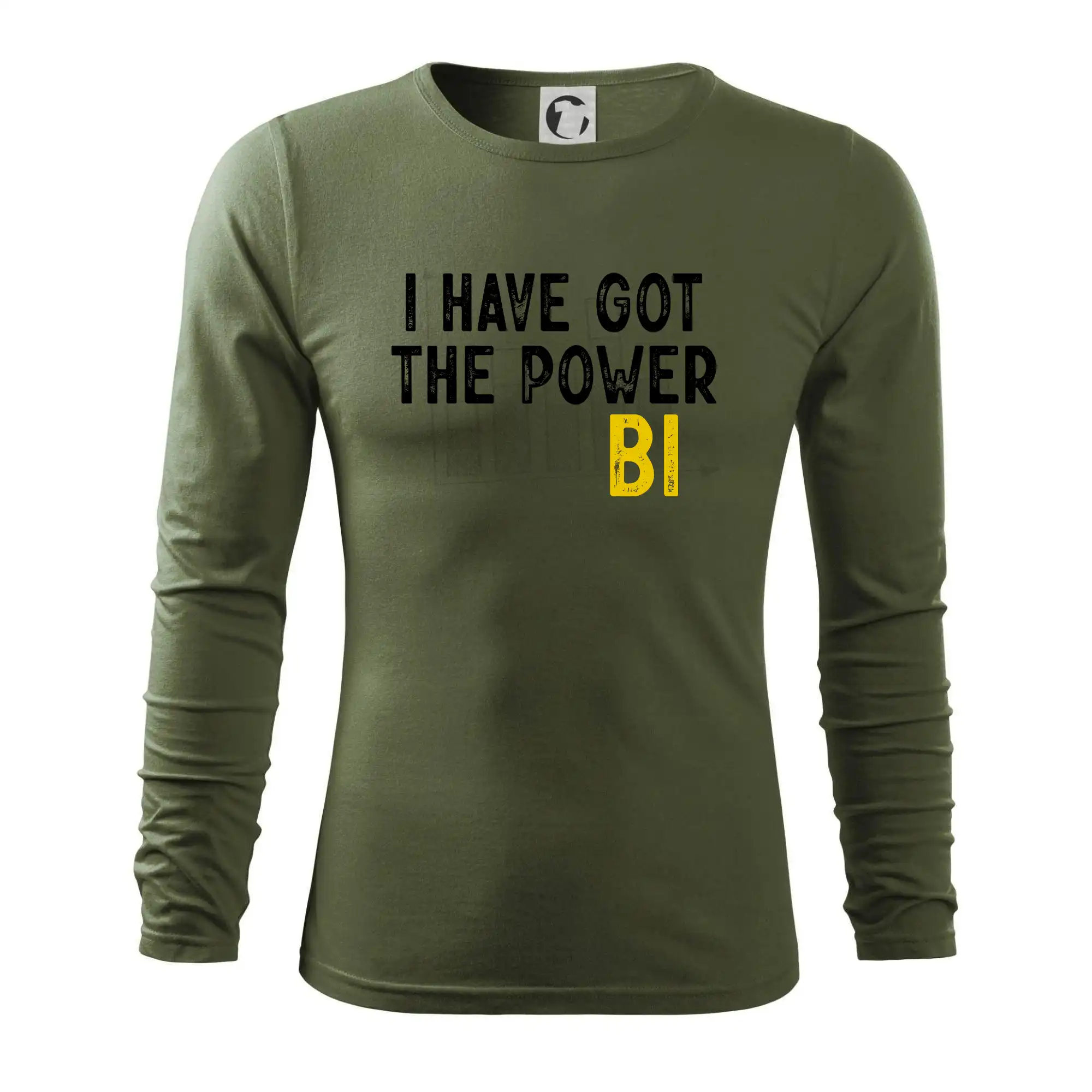 Tričká pre ajťákov - I have got the power bi - Tričko s dlhým rukávom FIT-T long sleeve