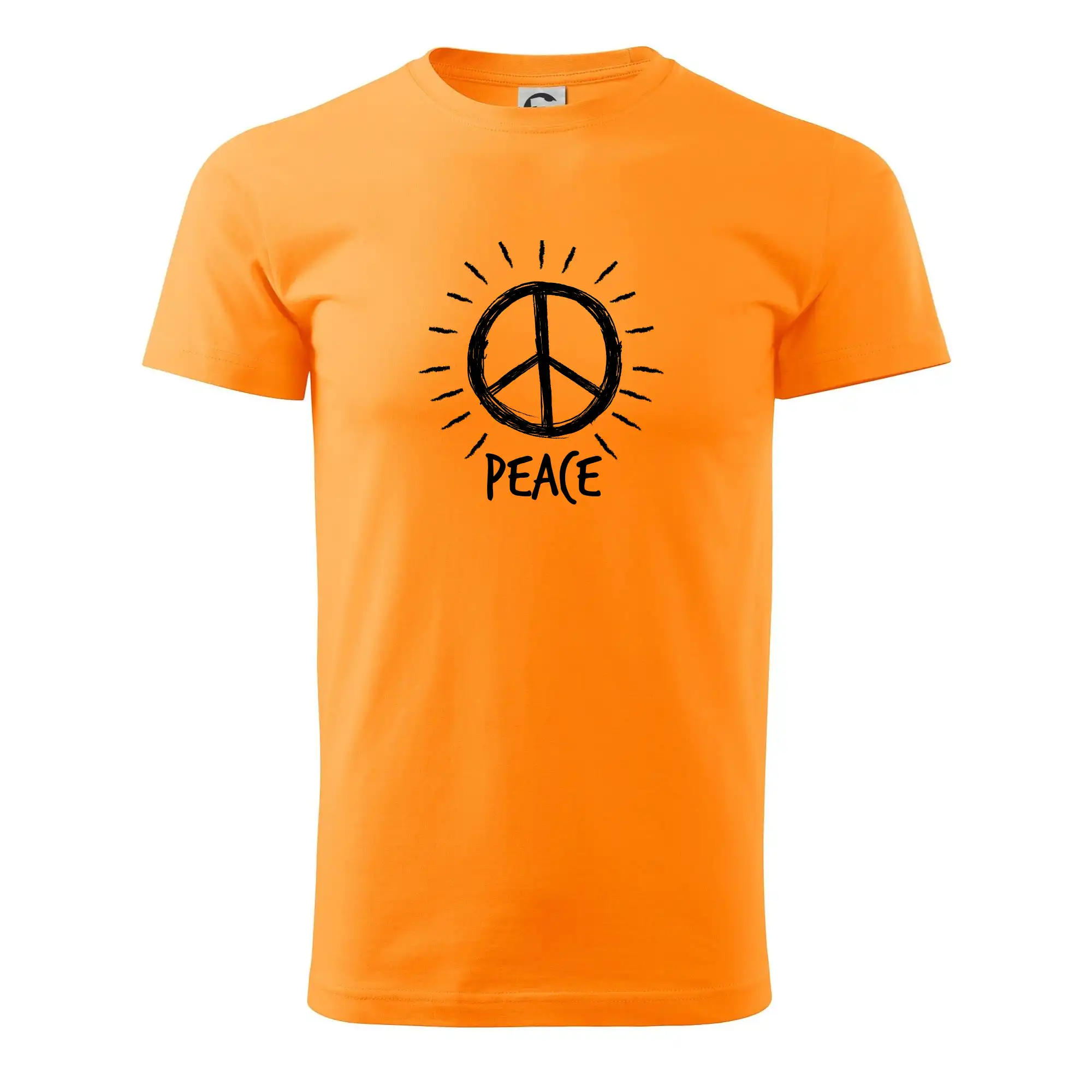 Tričká pre pohodový ľudí - Peace symbol čiernobiely - Pánske tričko nižšej gramáže