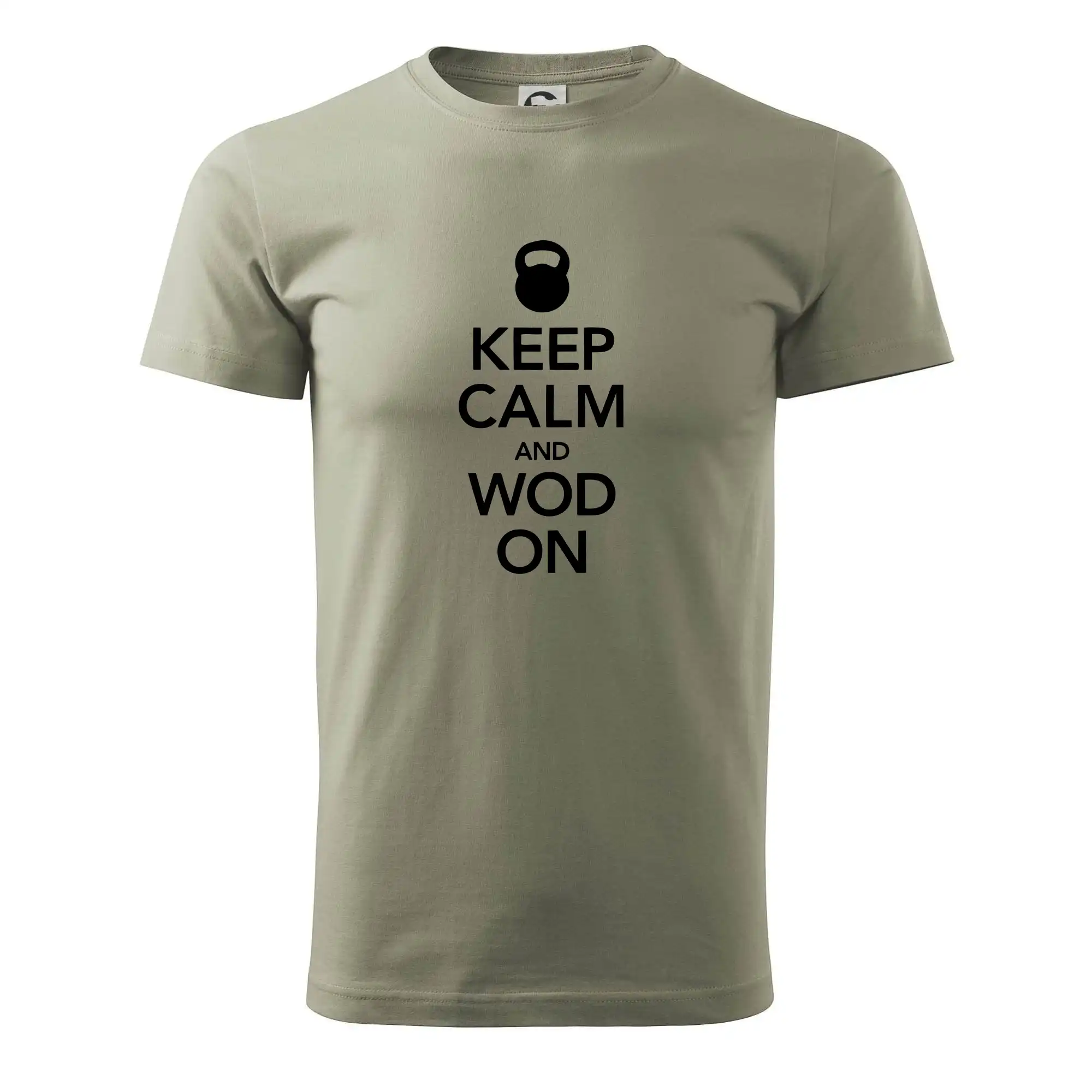 Posilňovani - Keep calm and wod on - Pánske tričko nižšej gramáže