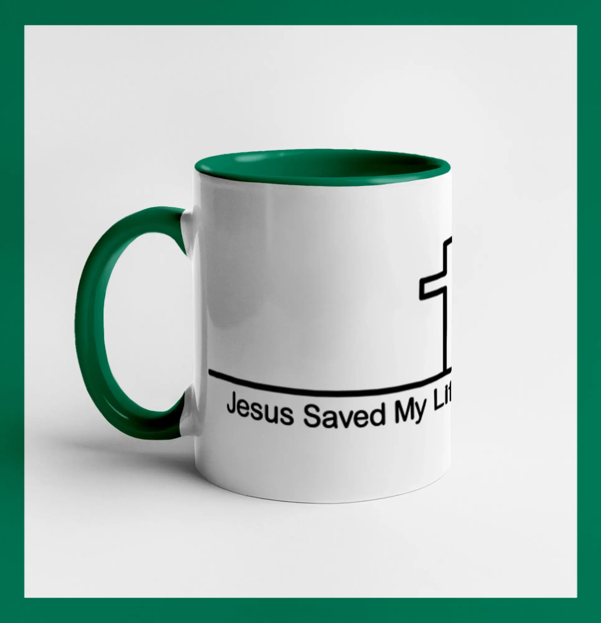 Jesus Saved My Life kríž ekg