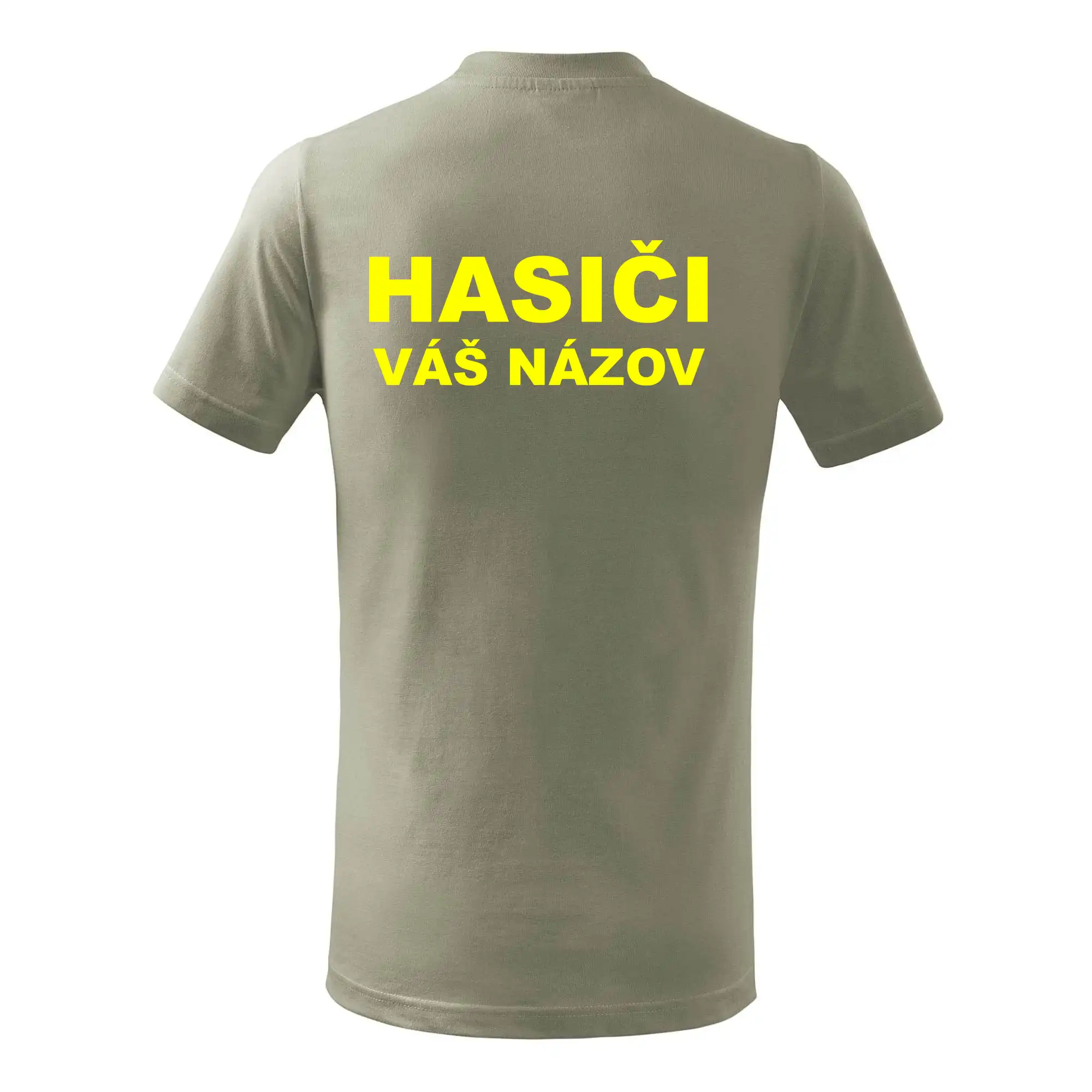 Hasiči - žltý nápis - váš názov zboru