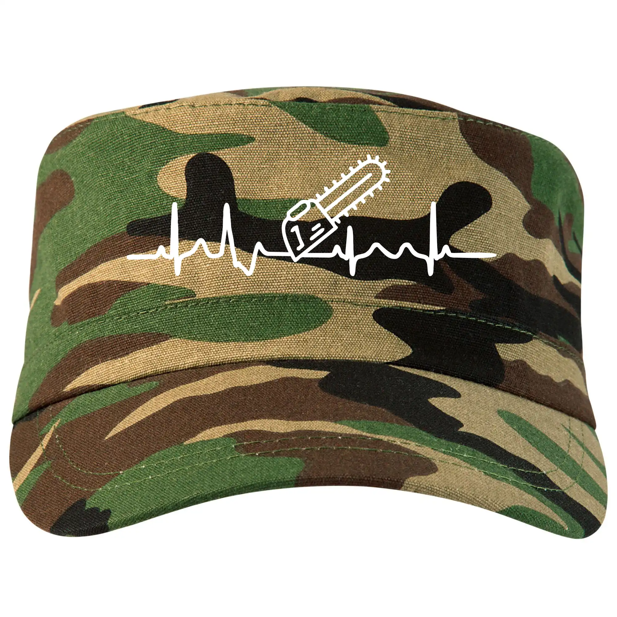 Tričká pre poľovníkov a drevorubačov - EKG motorová píla - Šiltovka CAMO