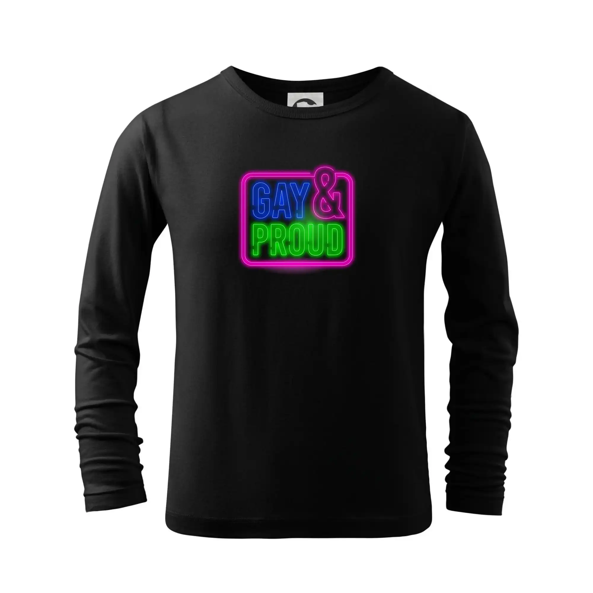 Tričká pre LGBT a Queer komunitu - Neon sign gay and pride - Tričko detské Long Sleeve