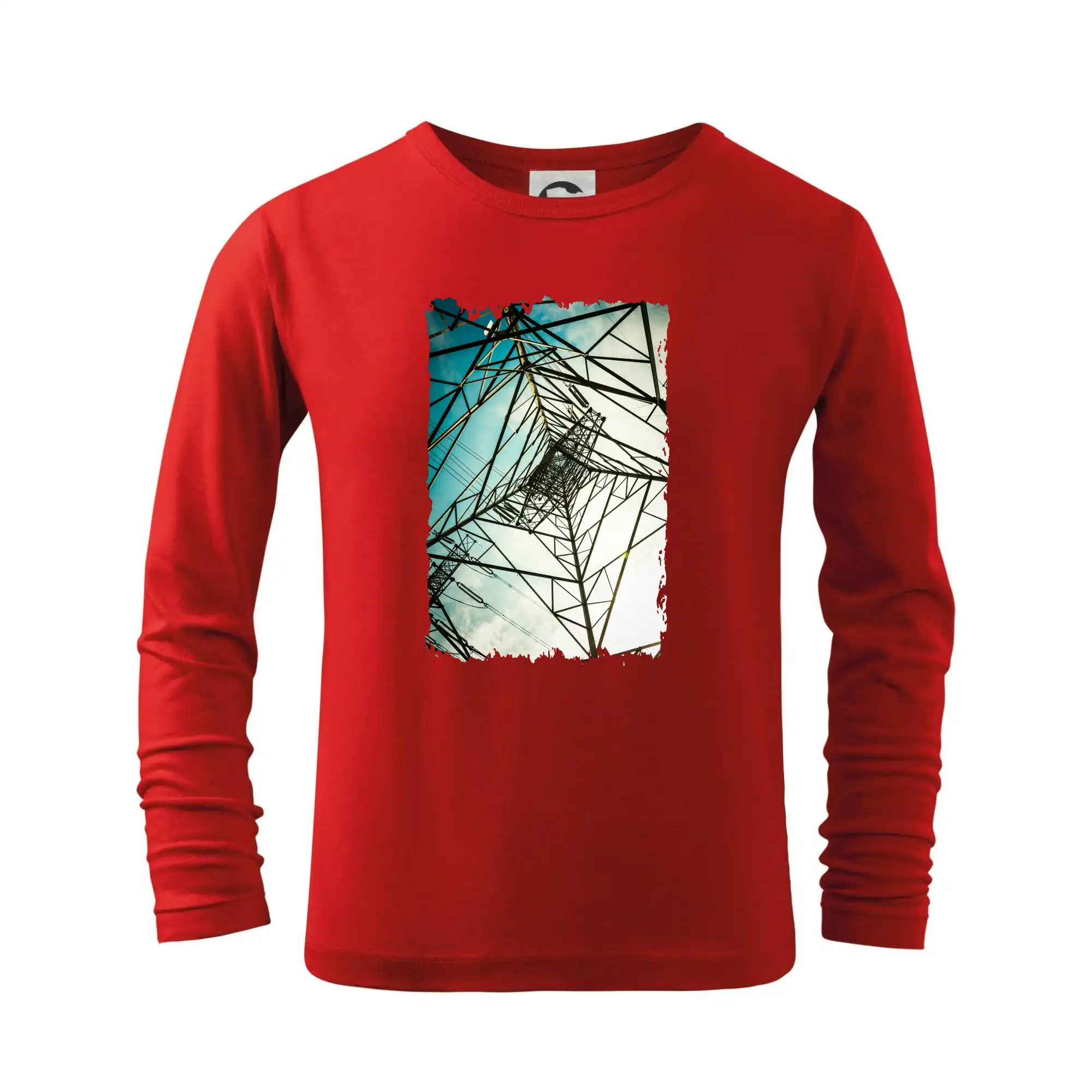 Vtipné tričká do práce - Farebné nebo - stožiare vysokého napätia - Tričko detské Long Sleeve