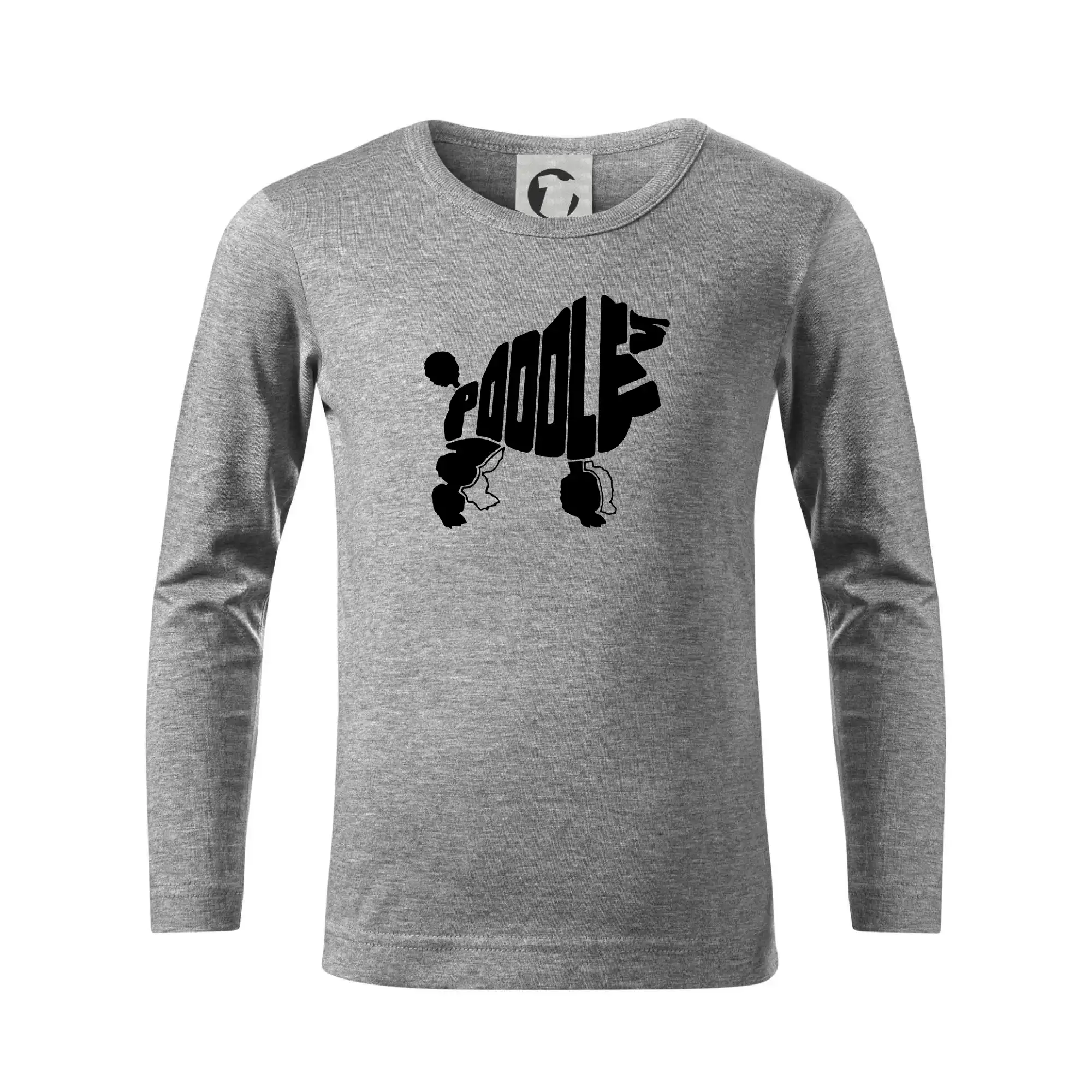 Ostatné psie plemená - Pudel - nápis v tele - Tričko detské Long Sleeve