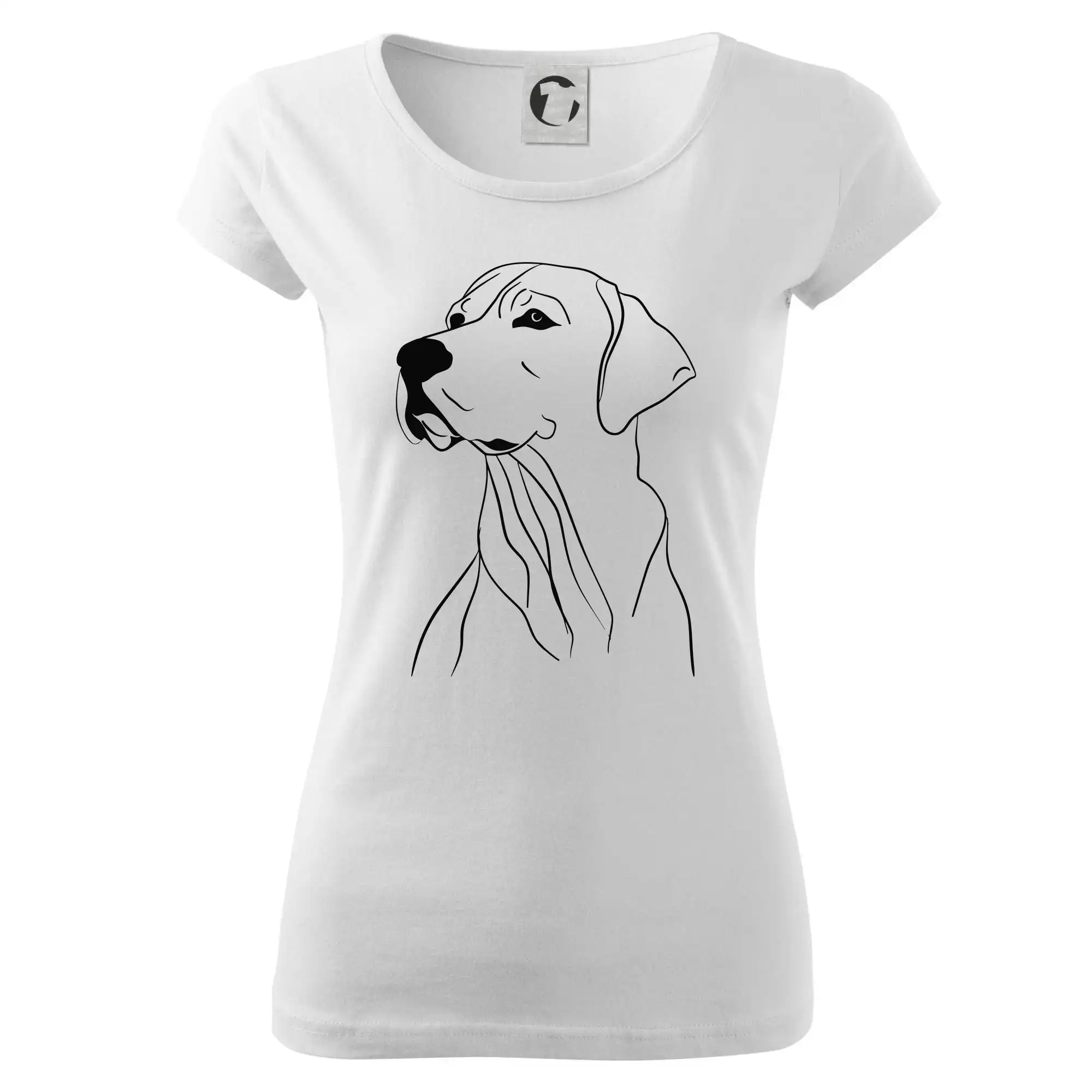 Labrador - Labrador čierna kresba - Dámske tričko Pure