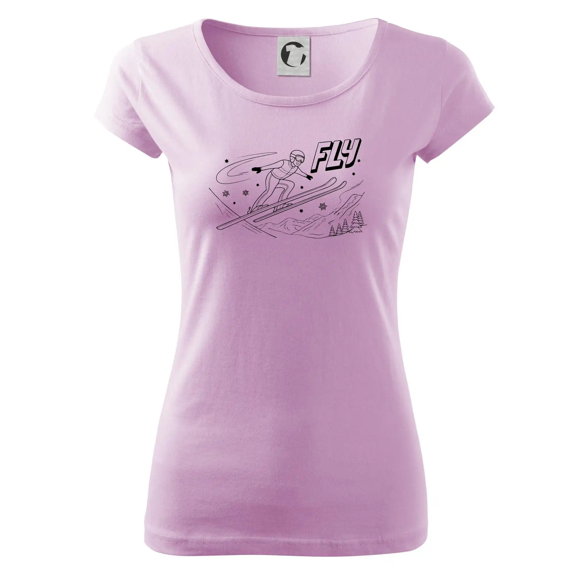 Skokan na lyžích černý obrázek FLY