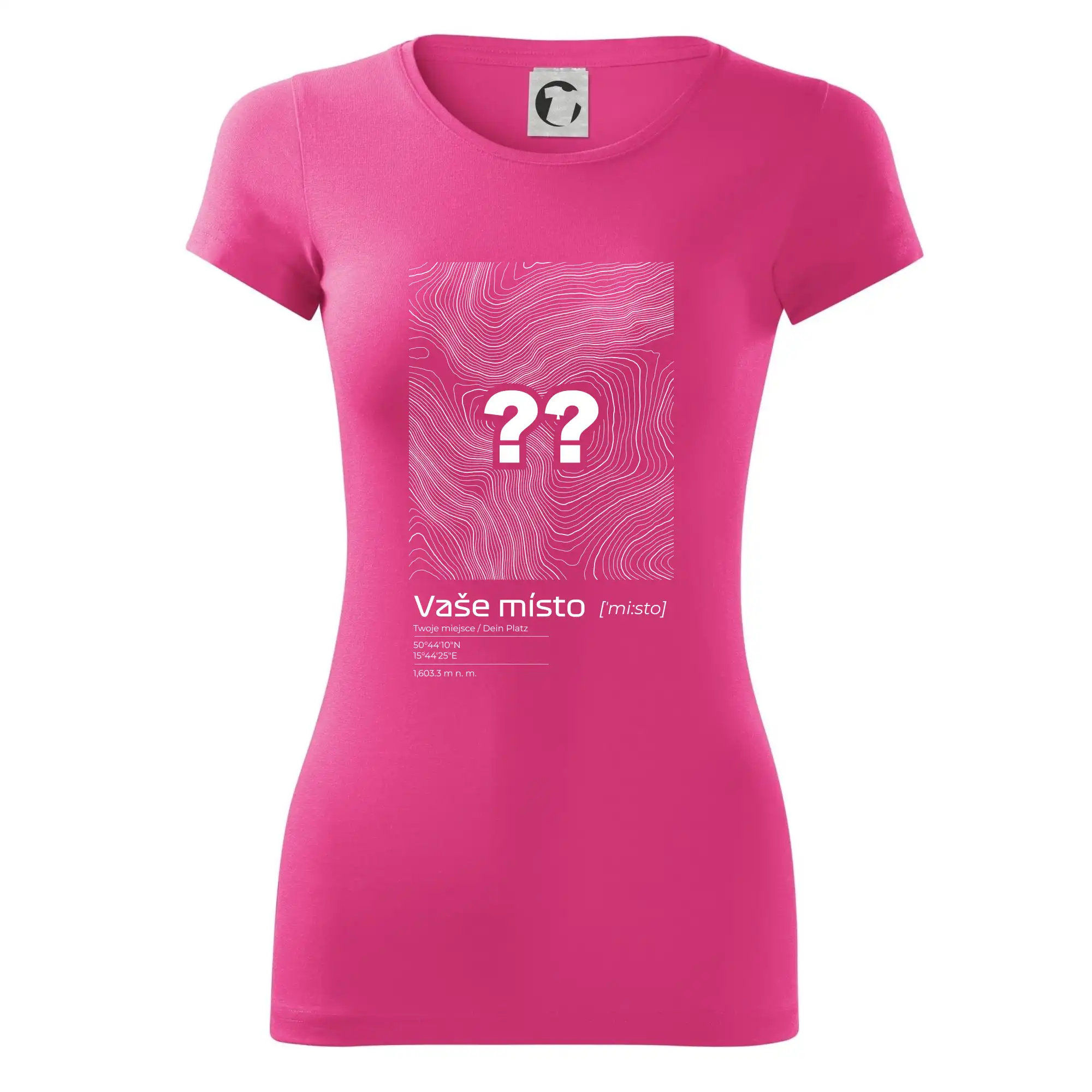 Vaše místo - vrstevnice v obdélníku