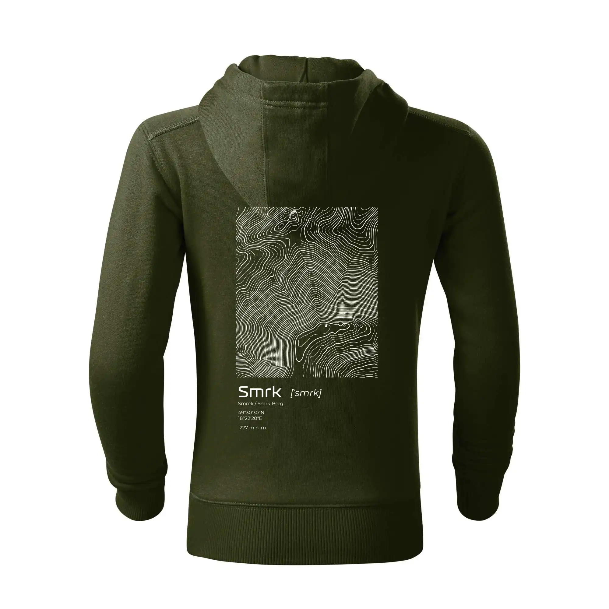 Smrk - vrstevnice v obdélníku