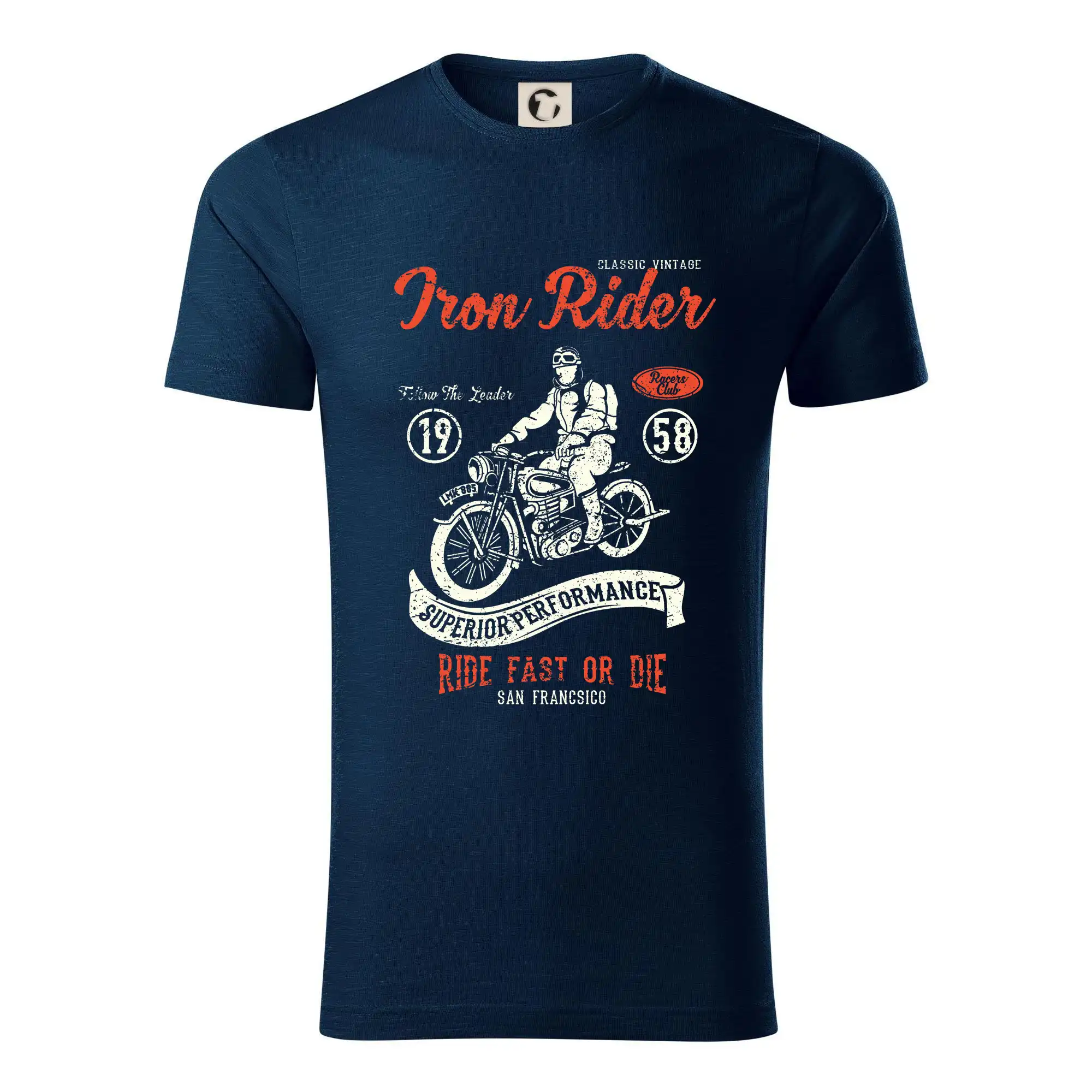 Tričká a mikiny s potlačou motoriek – pre pravých motorkárov - Iron Rider - Tričko z organickej bavlny