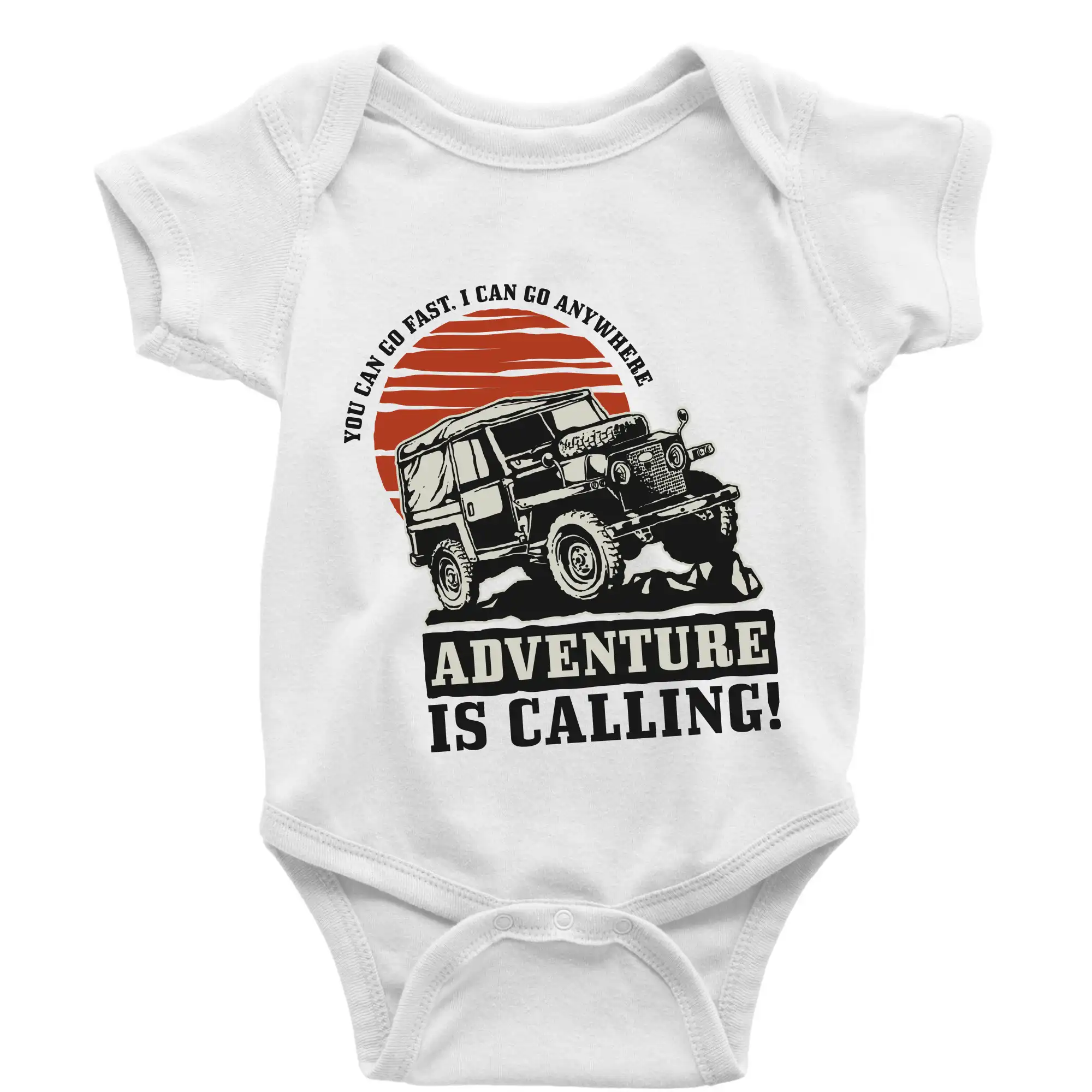 Auto tričká - Adventure is calling 4x4 - Body dojčenské s krátkym rukávom