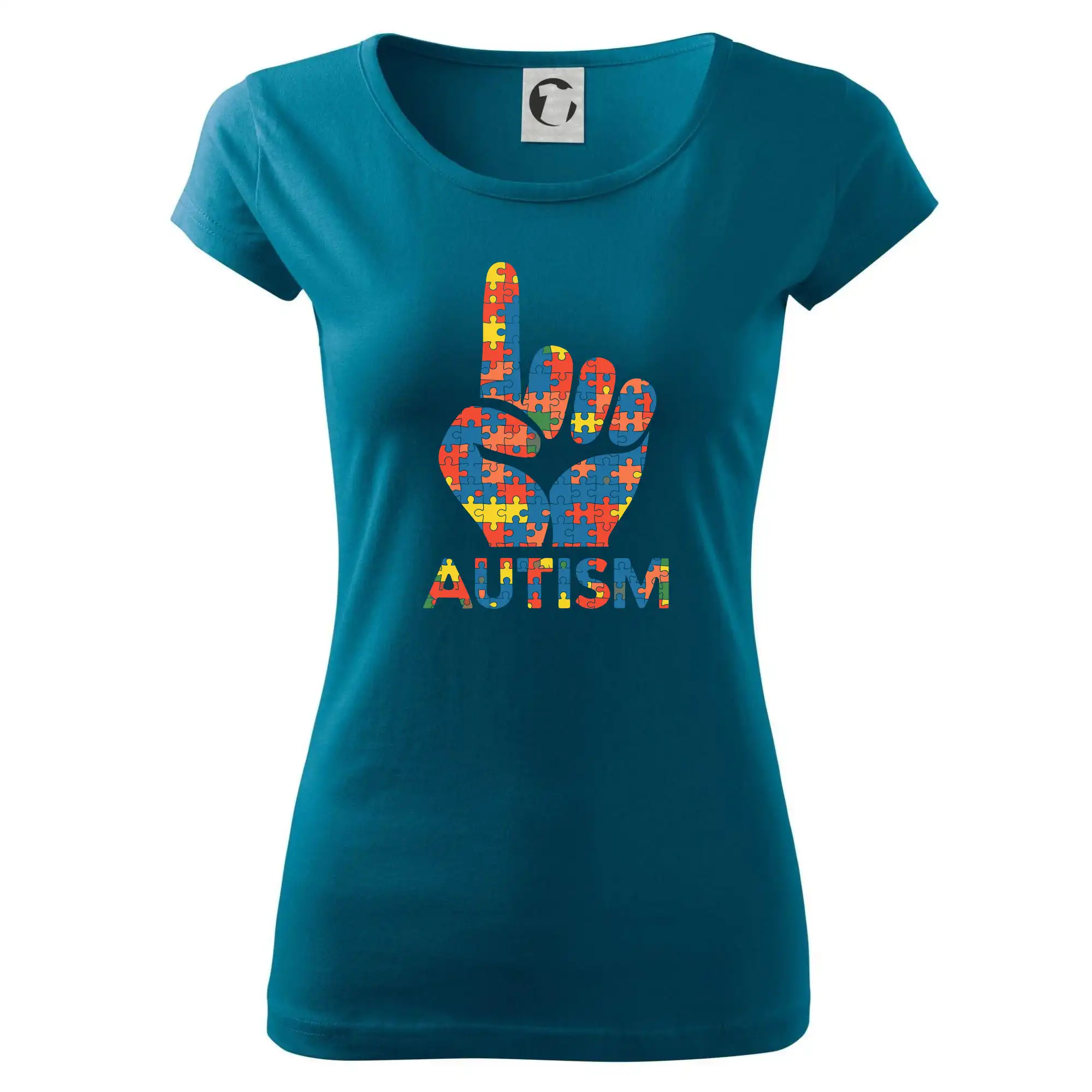 Tričká s motívom autizmu & osveta - Autism ruka - Dámske tričko Pure
