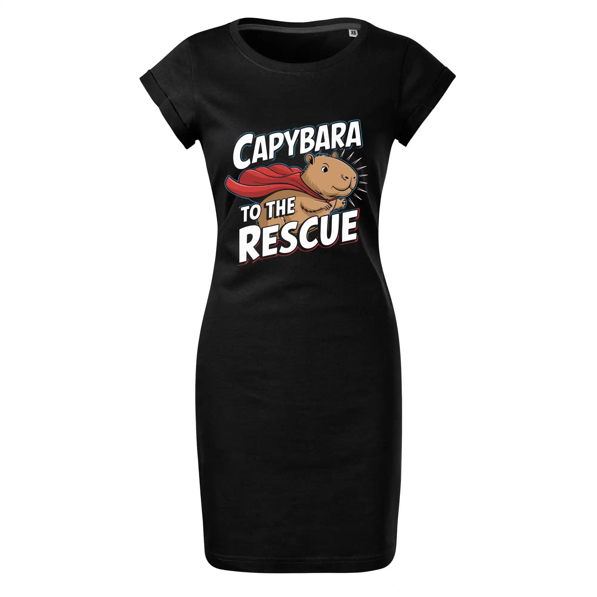 Tričká so zvieratami - Capybara to the Rescue - Tričko Šaty FREEDOM
