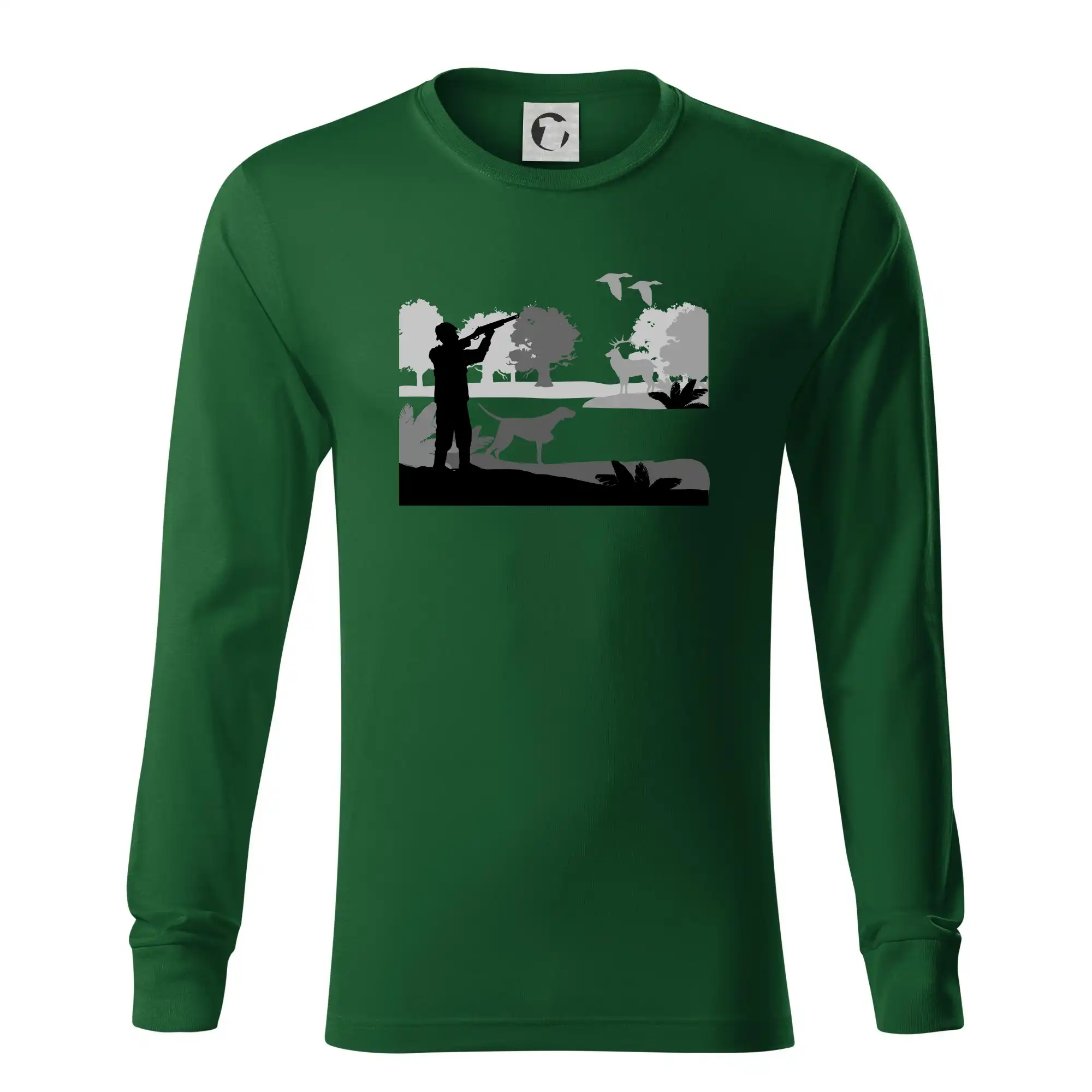 Lovec a ohař v lese