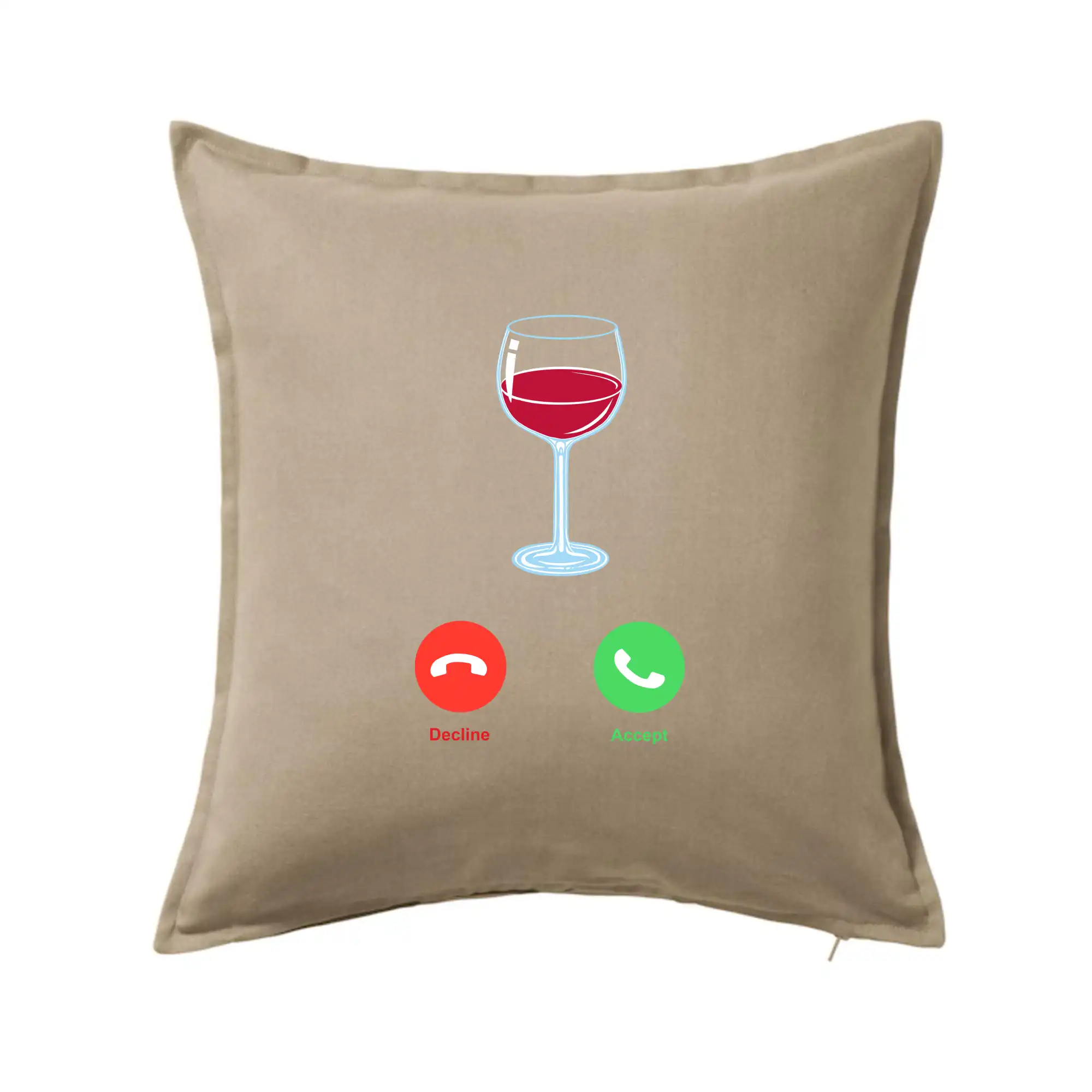 Vtipná tričká s tematikou vína - Víno volá (Pecka design) - Vankúš 50x50