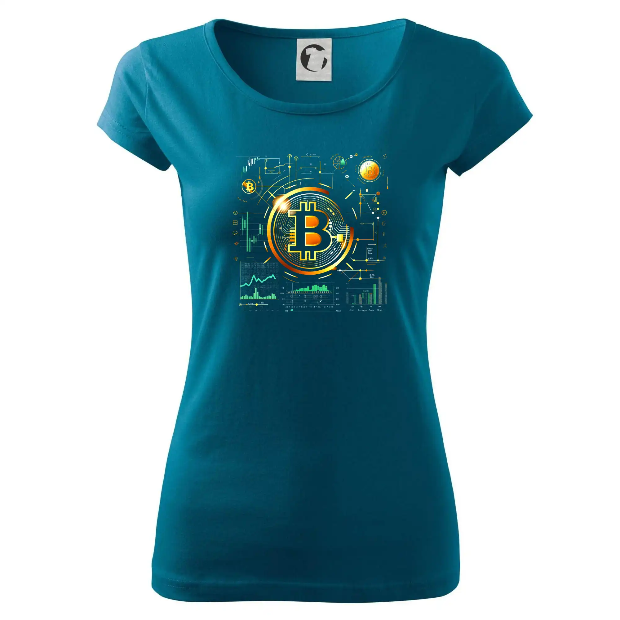 Bitcoin logo s grafy