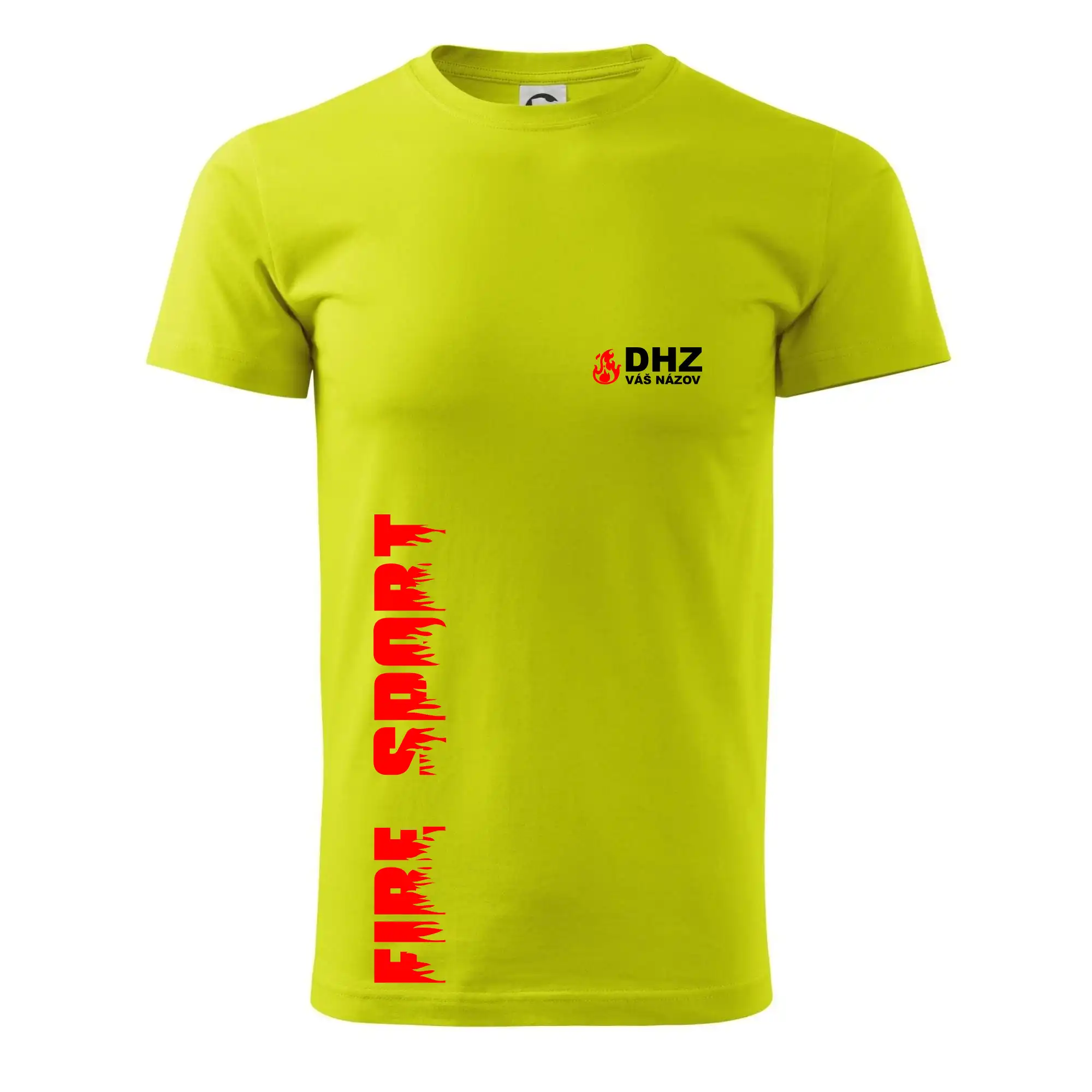 Originálne tričká pre hasičov - DHZ (oheň, firesport, názov sboru - vlastný nápis) - Klasické pánske tričko vyššej gramáže