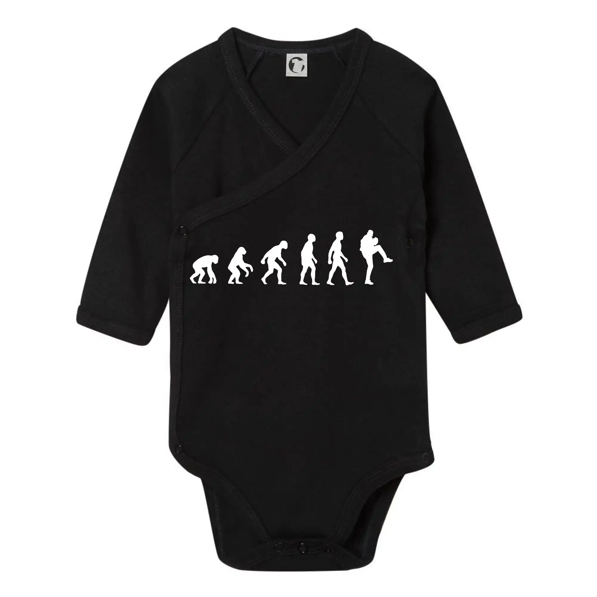 Tričká baseball - Evolúcia baseball nadhazovač - Body zavinovacie s dlhým rukávom