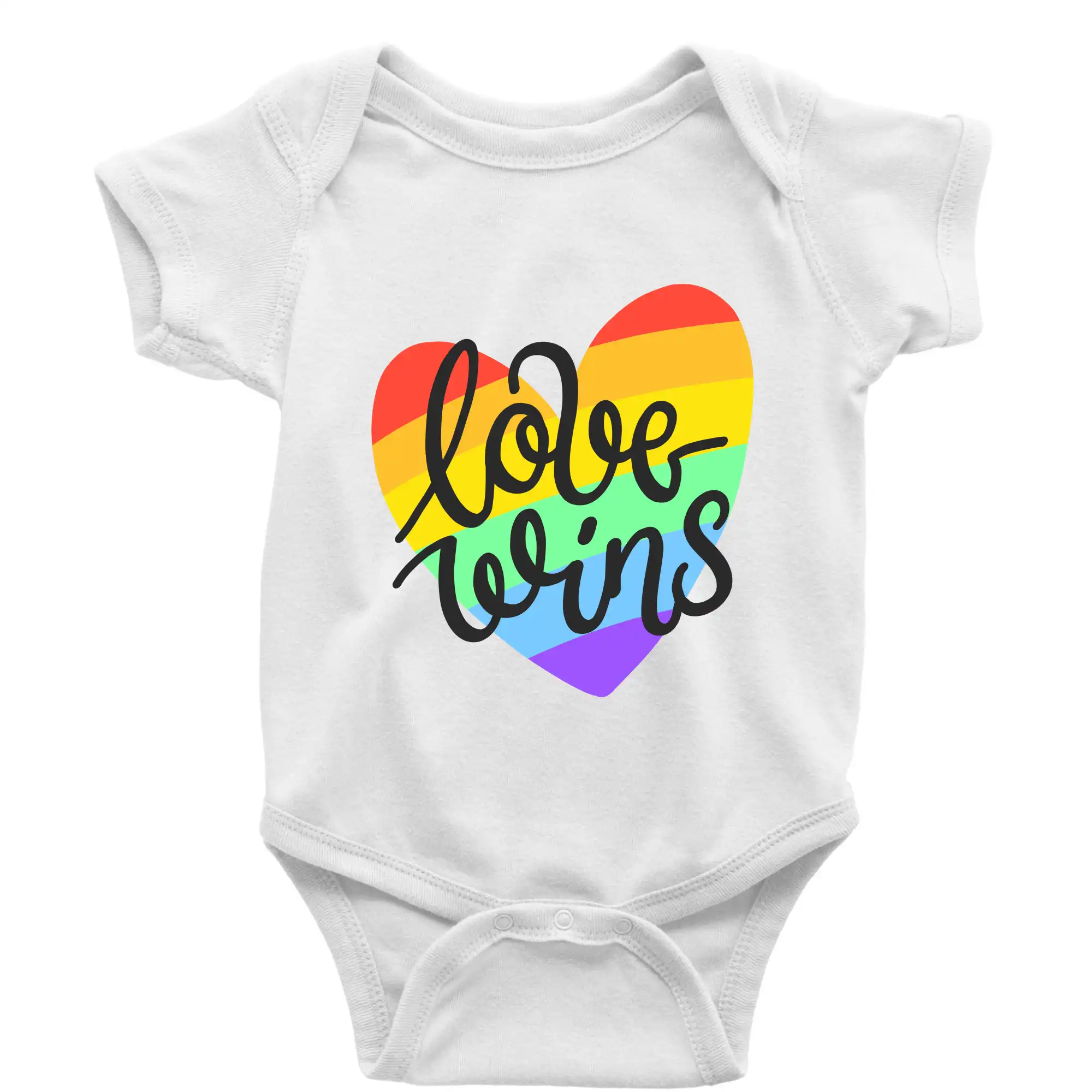 Tričká pre LGBT a Queer komunitu - Love wins srdce - Body dojčenské s krátkym rukávom