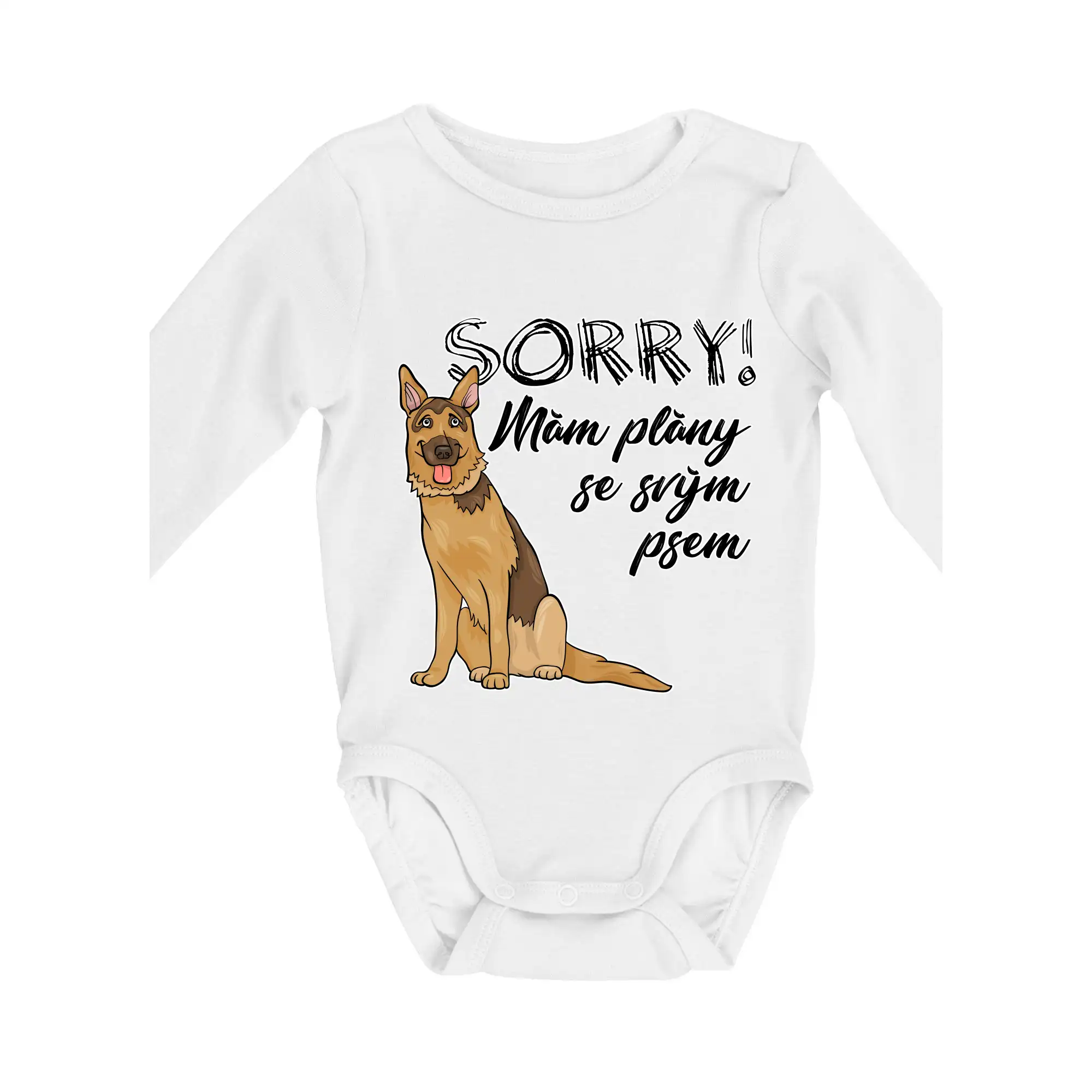 Nemecký ovčiak - Nemecký ovčiak - Sorry, mám plány - Body dojčenské s dlhým rukávom