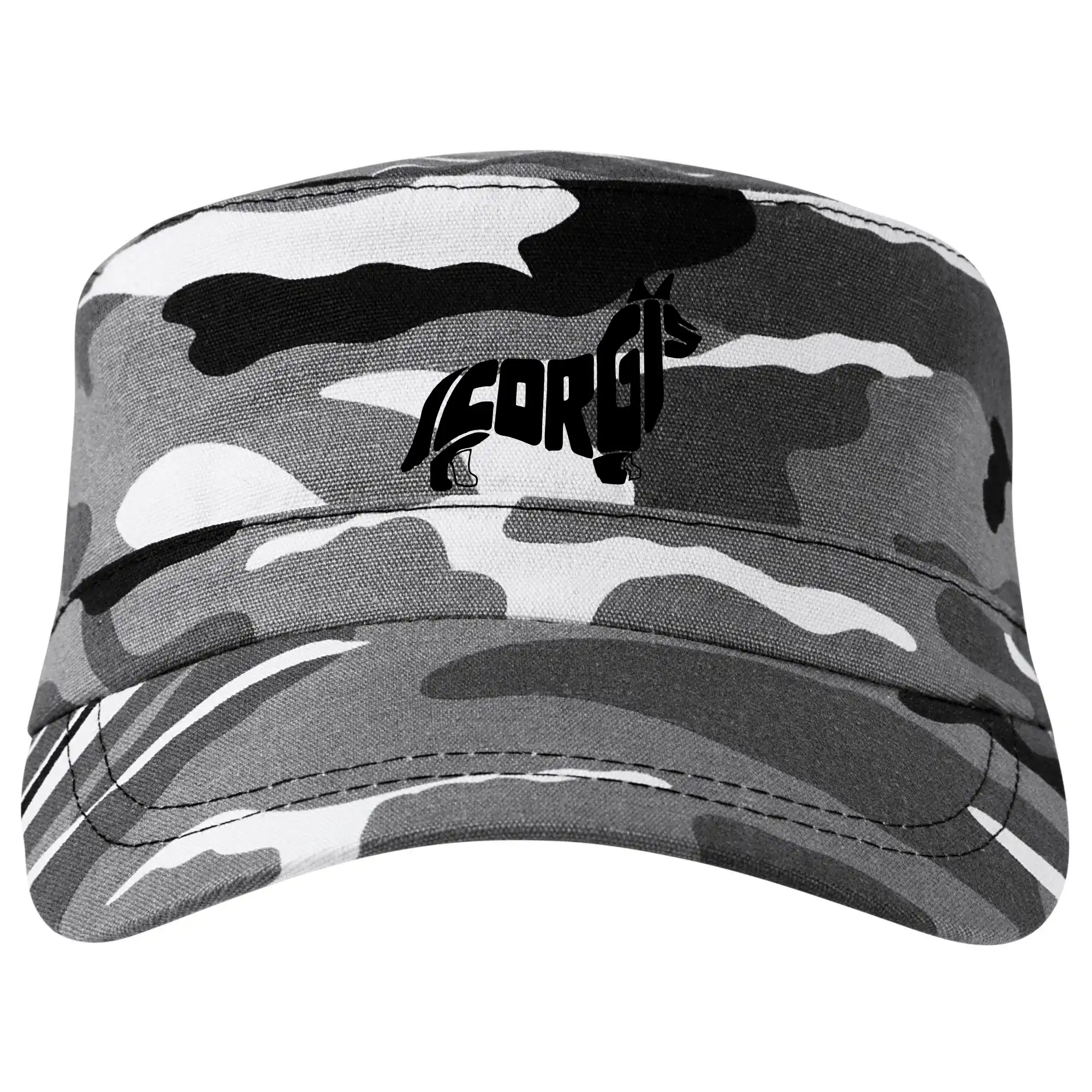 Ostatné psie plemená - Corgi - nápis v tele - Šiltovka CAMO