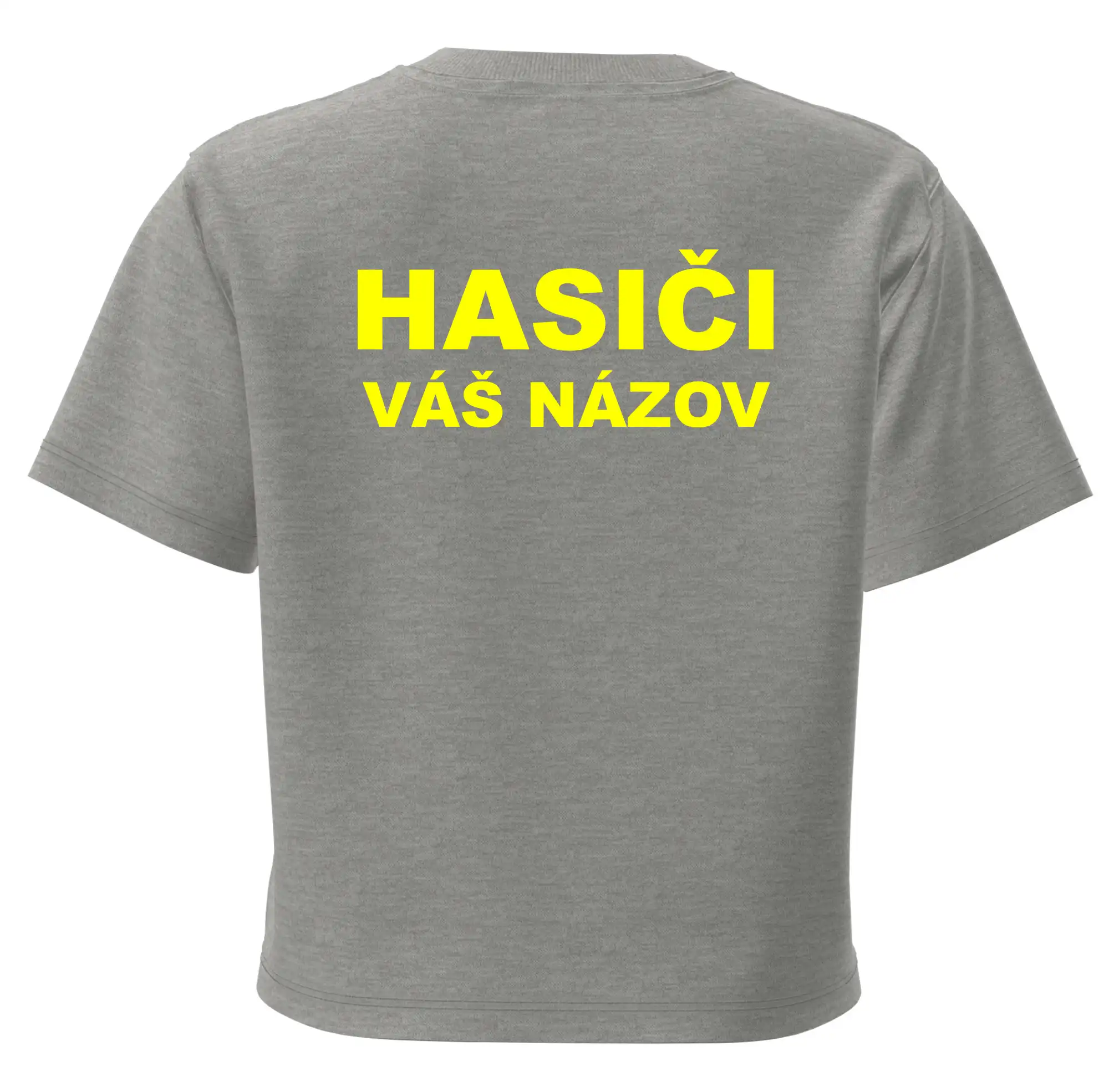 Hasiči - žltý nápis - váš názov zboru