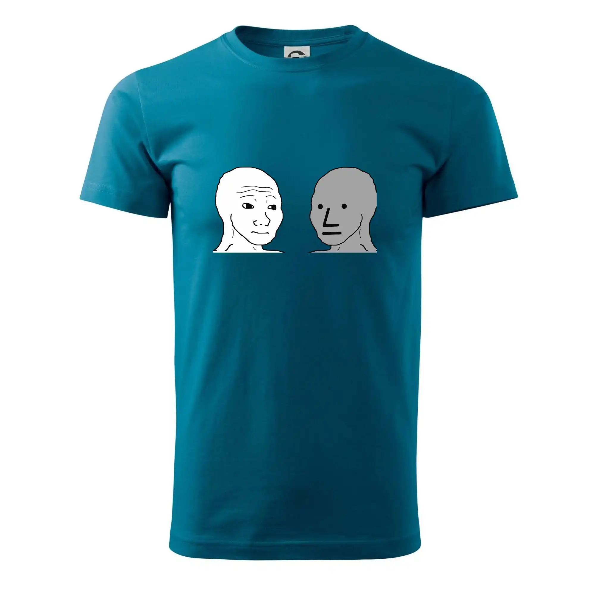 Tričká s motívmi ktoré frčia na internete - Wojak (Feels Guy) a NPC - Pánske tričko nižšej gramáže
