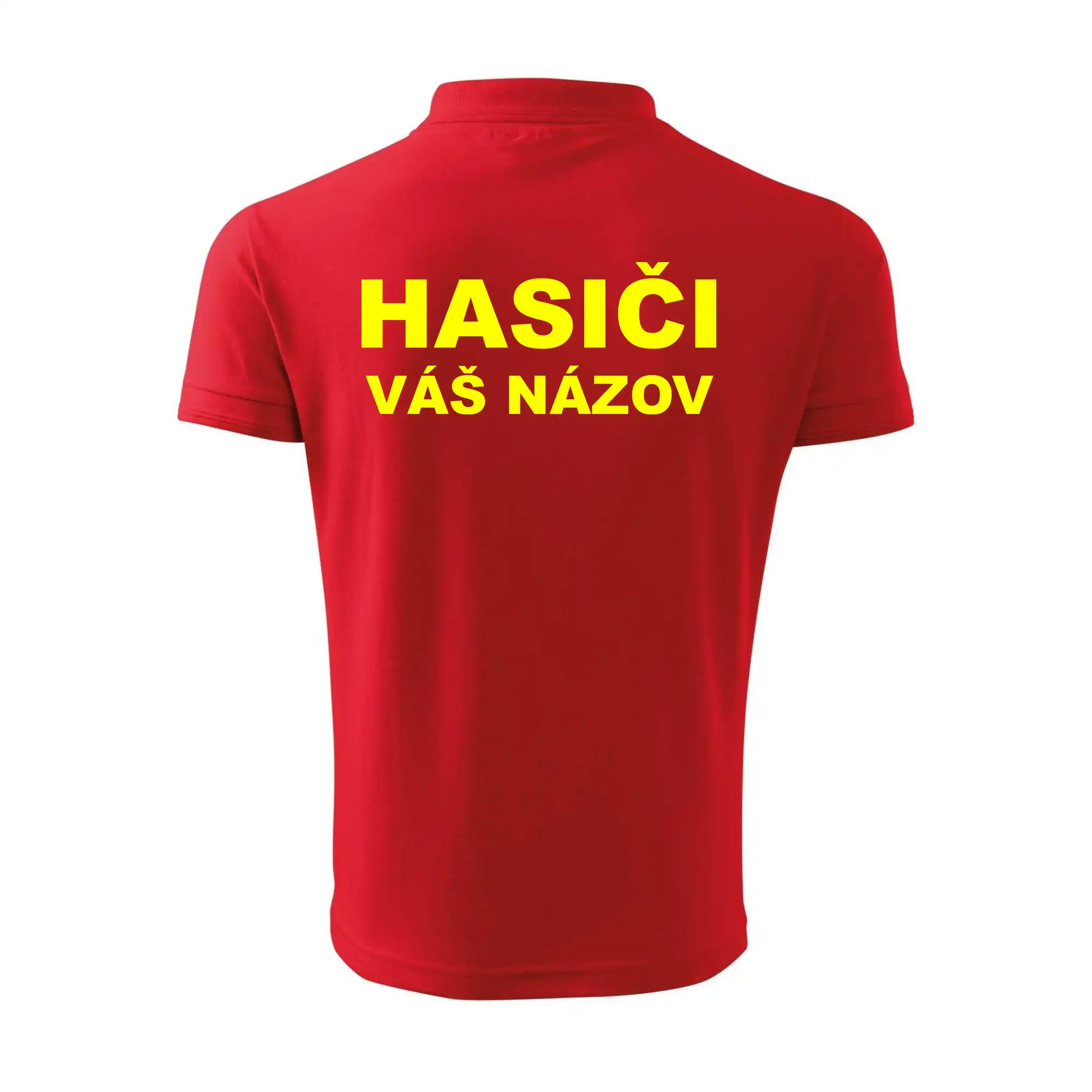 Hasiči - žltý nápis - váš názov zboru