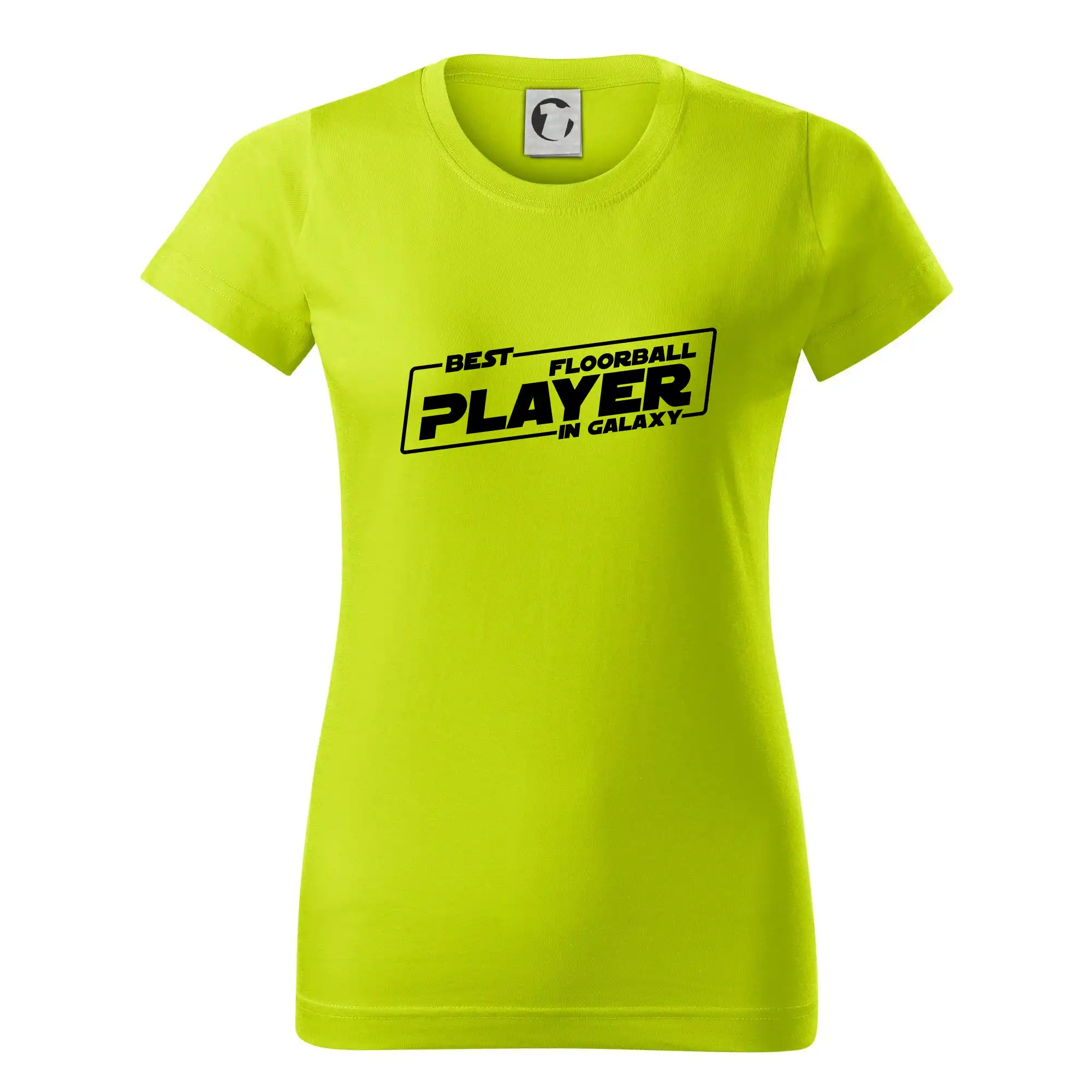 Florbalové tričká - Best floorball player in galaxy - Dámske tričko basic - ľahko voľnejšie a dlhšie