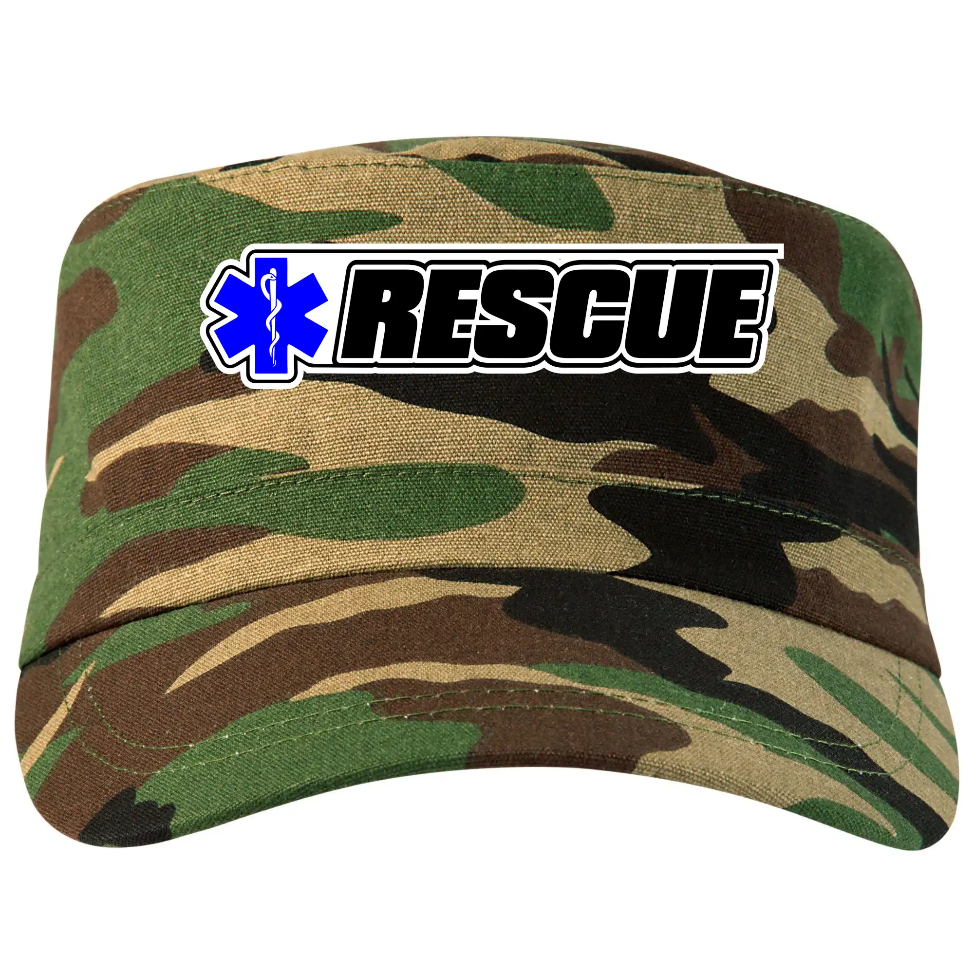 Tričká a mikiny pre záchranárov a lekárov - Kvalitné oblečenie pre zdravotníkov - Záchranár rescue kríž modrý - Šiltovka CAMO