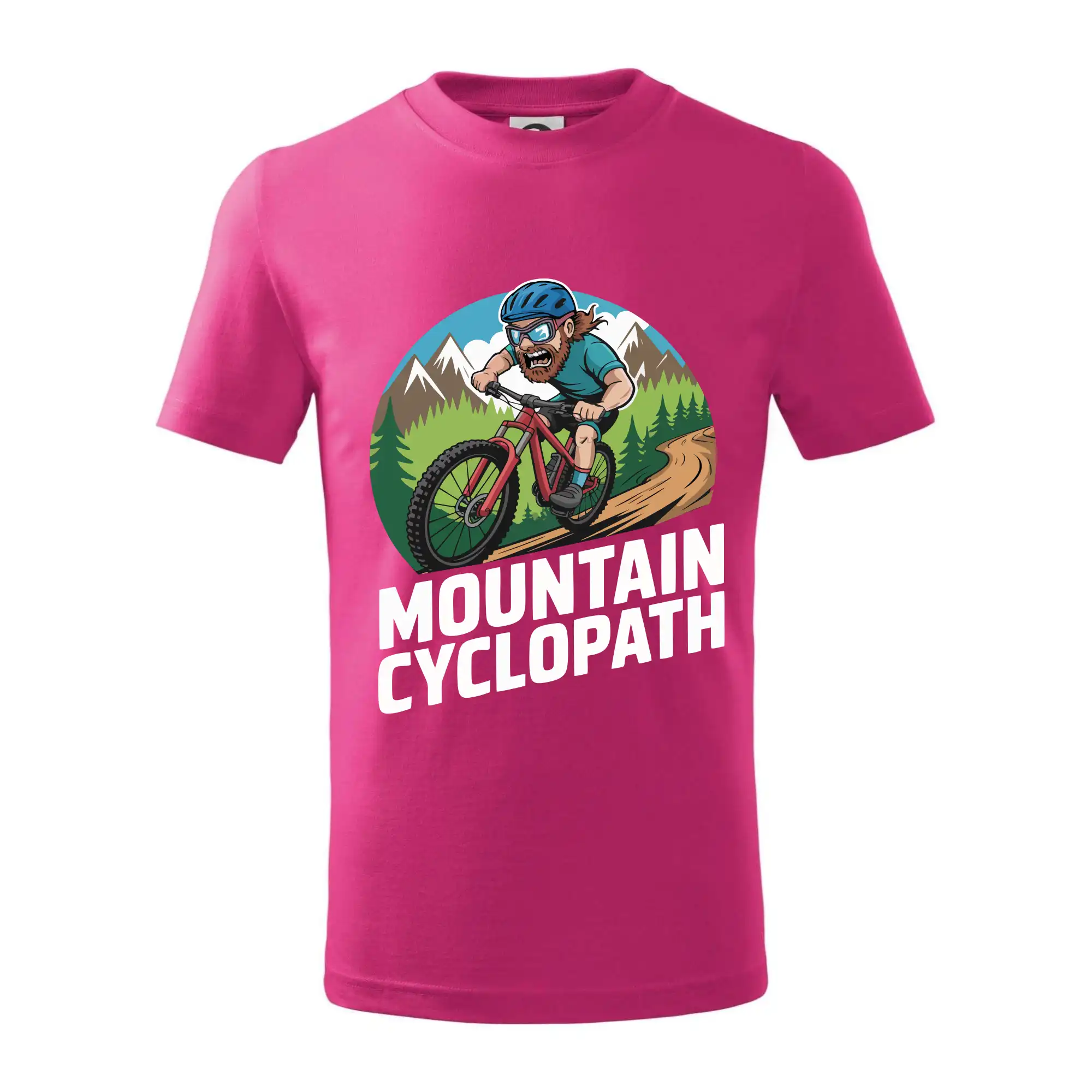 Tričko ako darček pre cyklistu - Mountain cyclopat plnovous - Tričko detské bavlnené