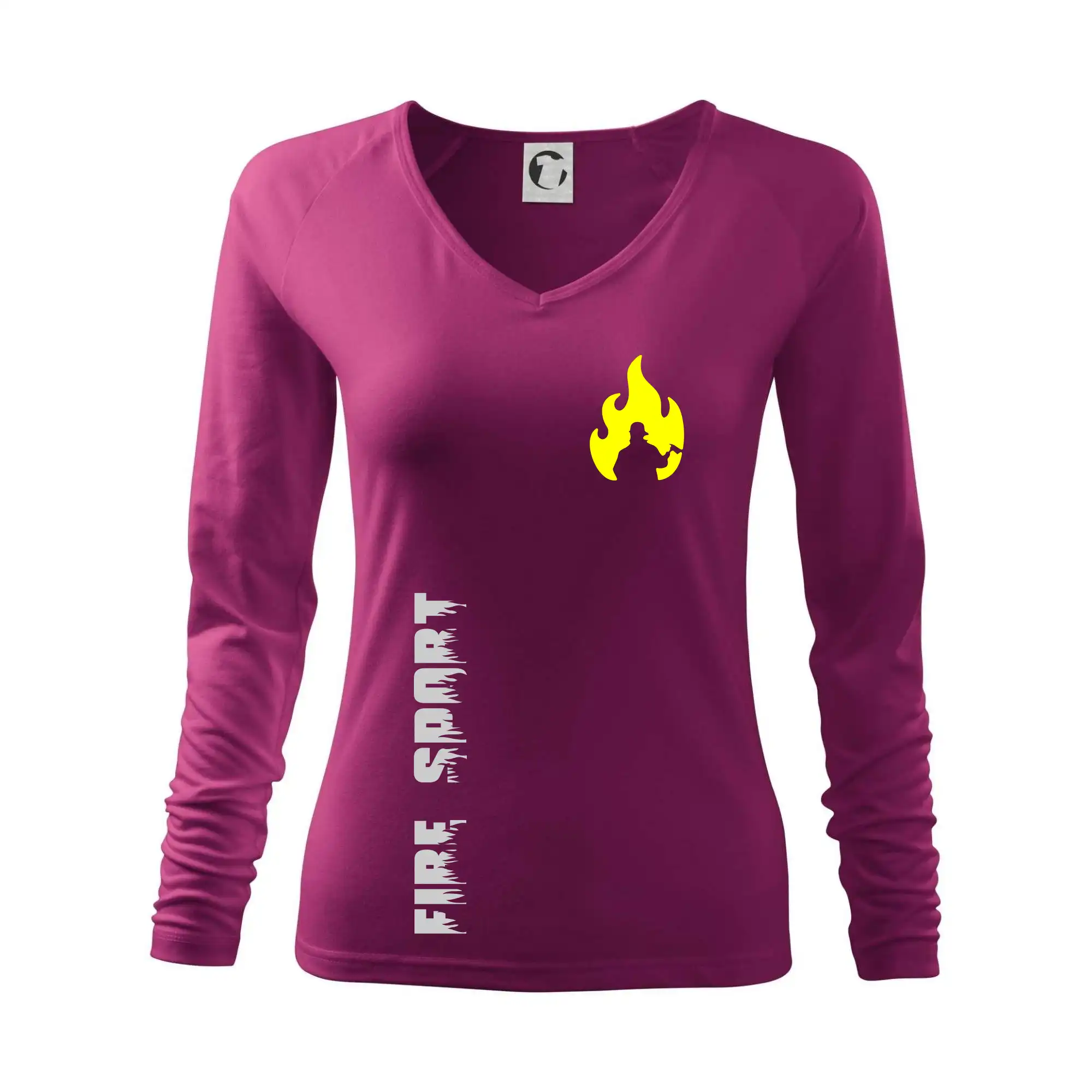 Originálne tričká pre hasičov - DHZ - Váš názov - FLUO + Reflexná potlač - Tričko dámske Elegance