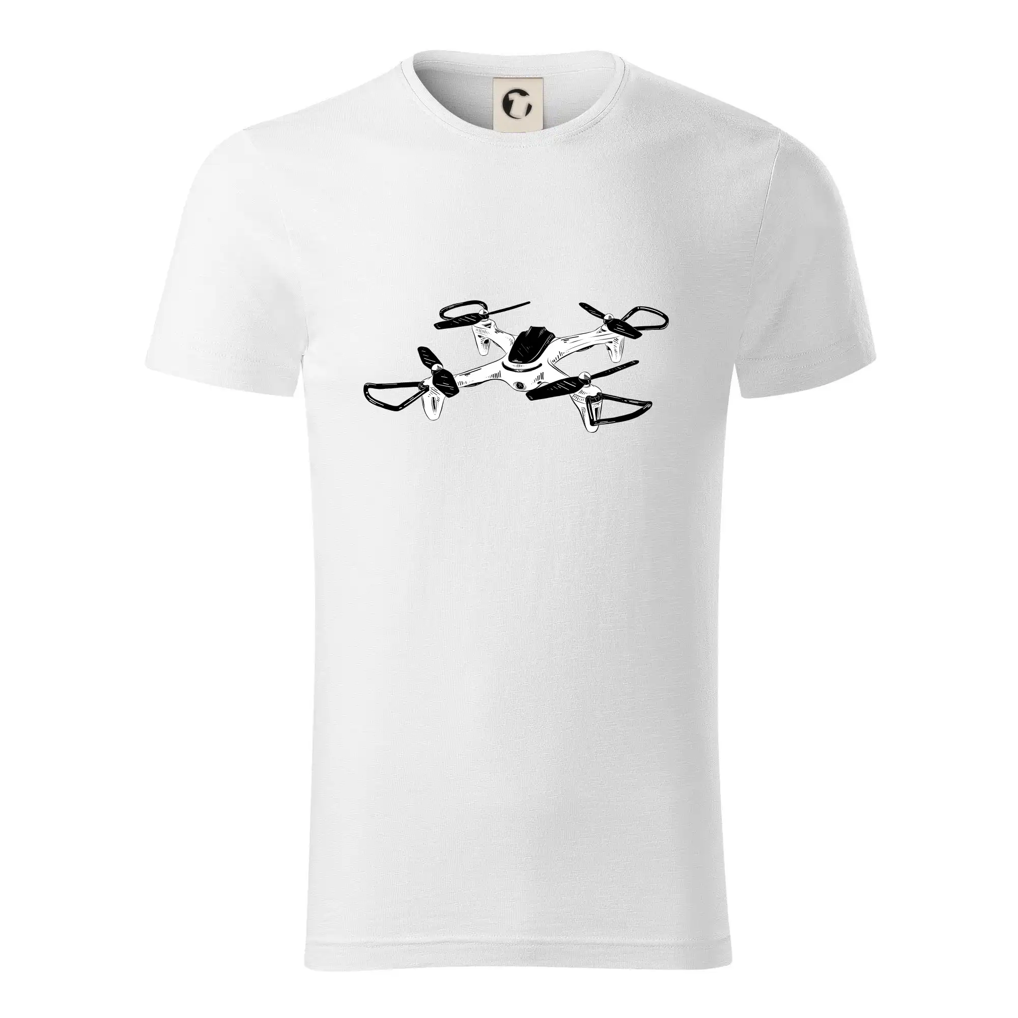 Tričká pre modelára - Dron kresba - Tričko z organickej bavlny