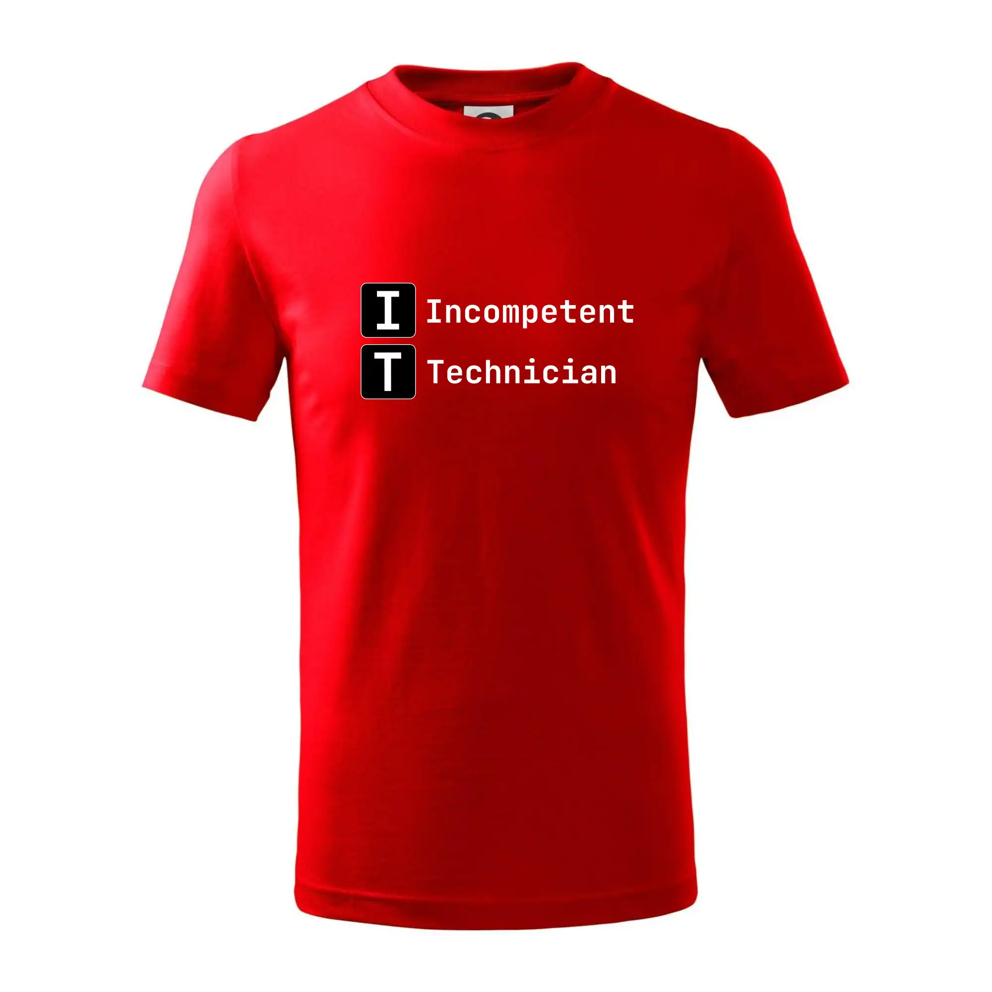 Tričká pre ajťákov - IT Nápis Incompetent Technician - Tričko detské bavlnené