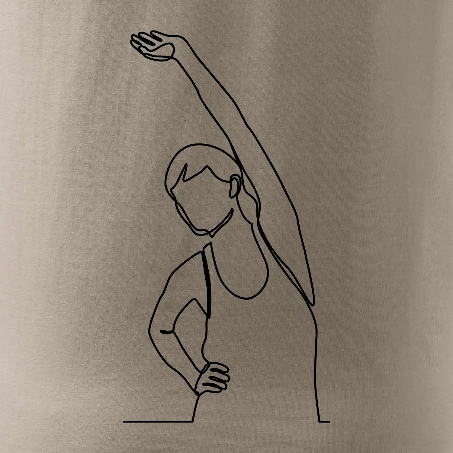 Protahující se žena jedním tahem