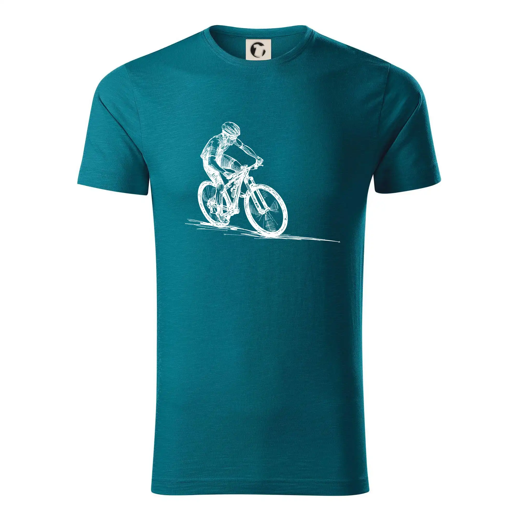 Tričko ako darček pre cyklistu - MTB kreslený cyklista - Tričko z organickej bavlny