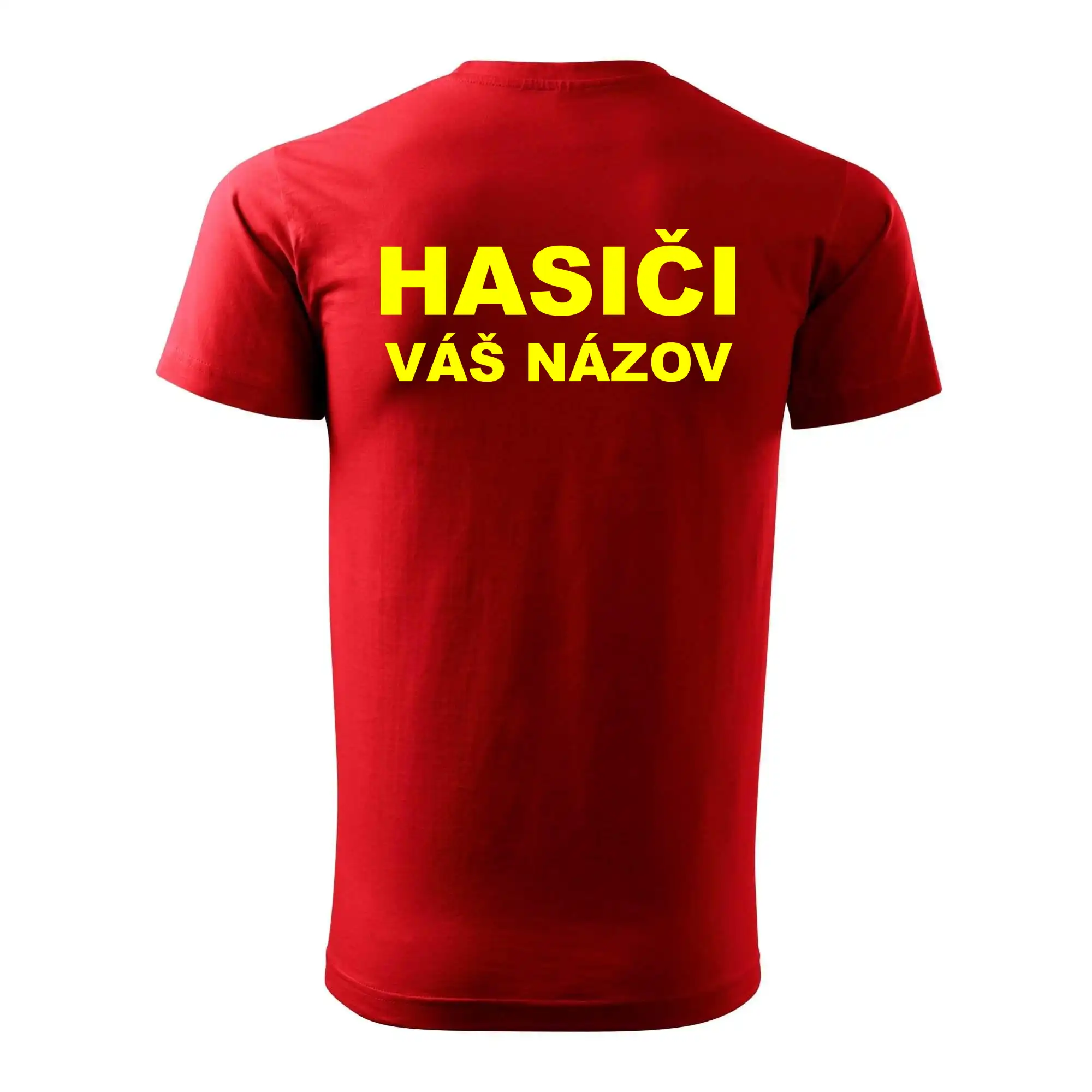 Hasiči - žltý nápis - váš názov zboru