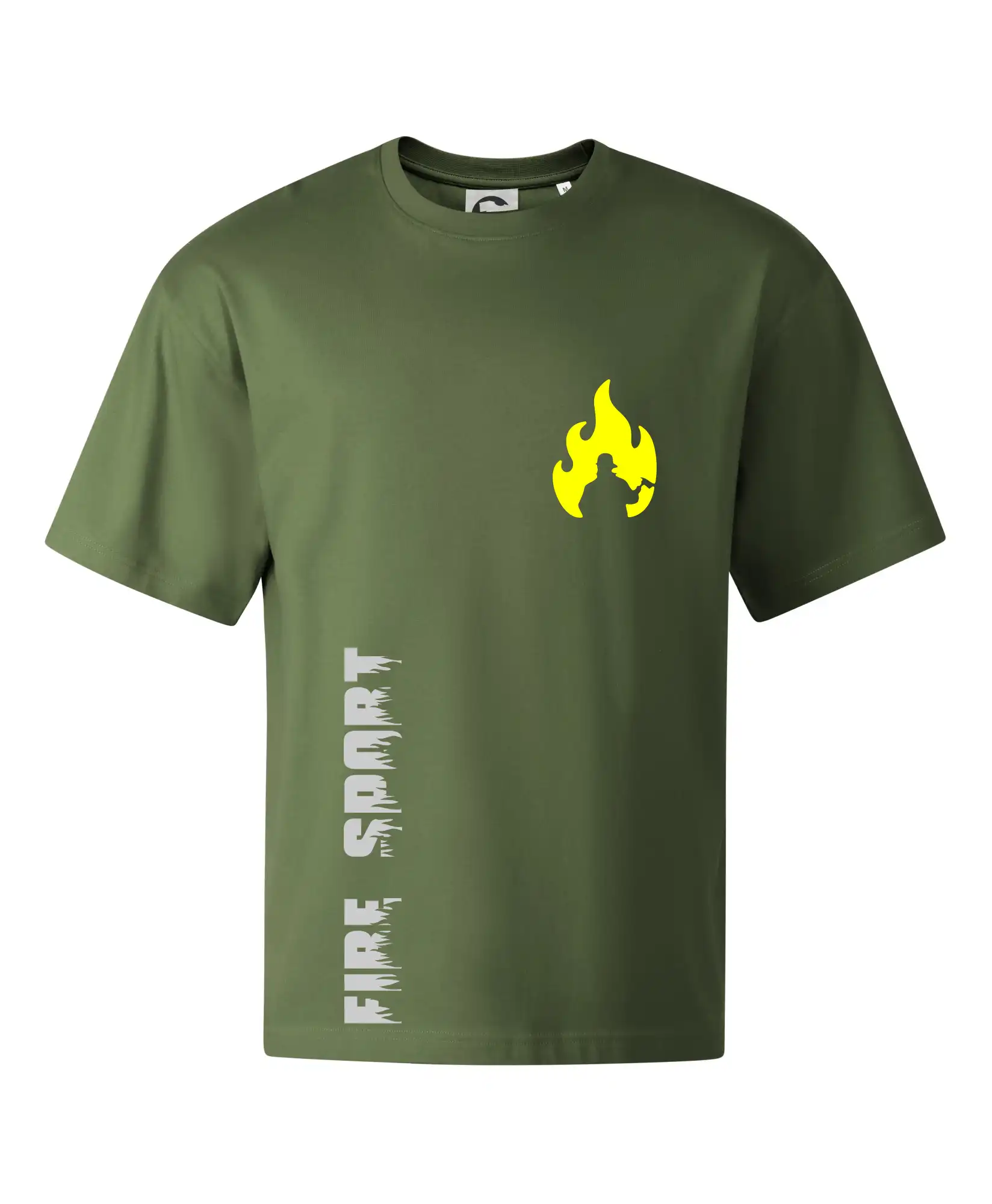 Originálne tričká pre hasičov - DHZ - Váš názov - FLUO + Reflexná potlač - Stage unisex - OVERSIZE