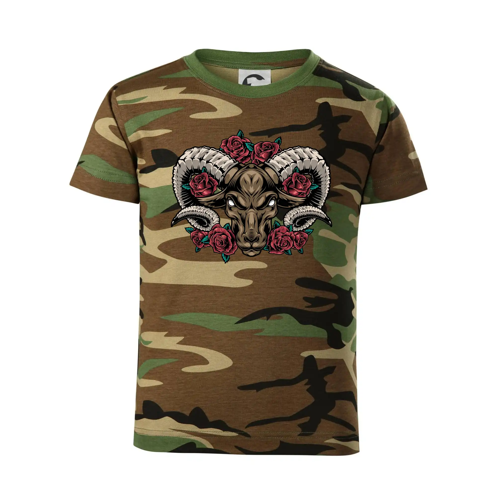 Hlava berana s růžemi