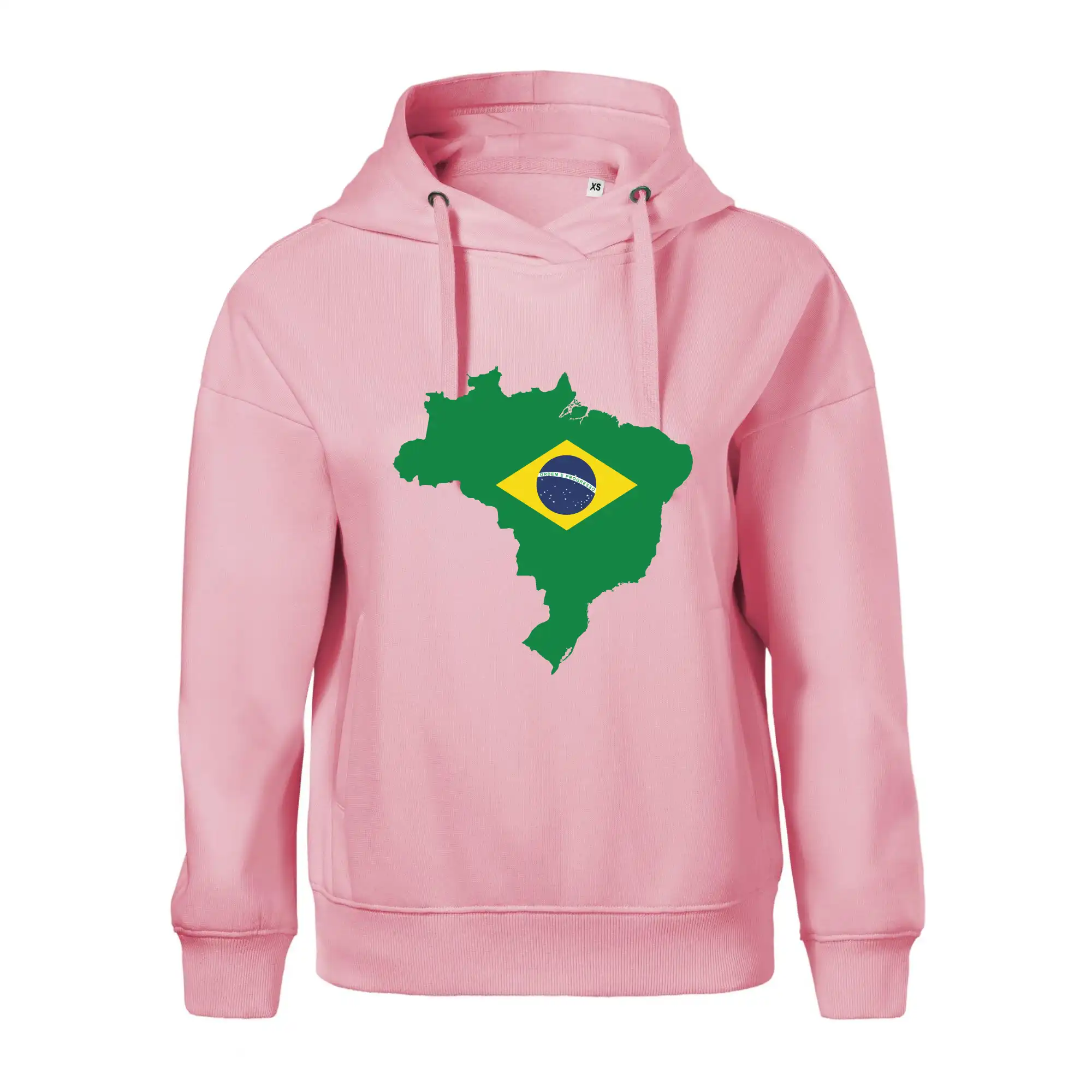 Brazílie vlajka v mapě