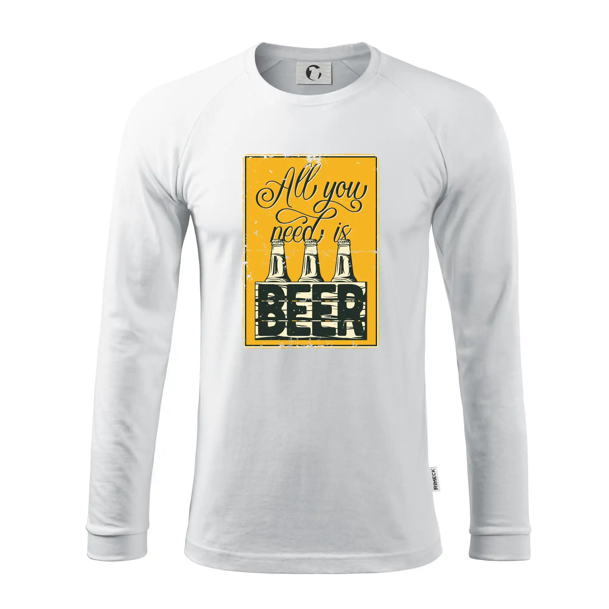 Vtipná tričká pre pivárov - All you need is beer - Pánske tričko s dlhým rukávom LS130