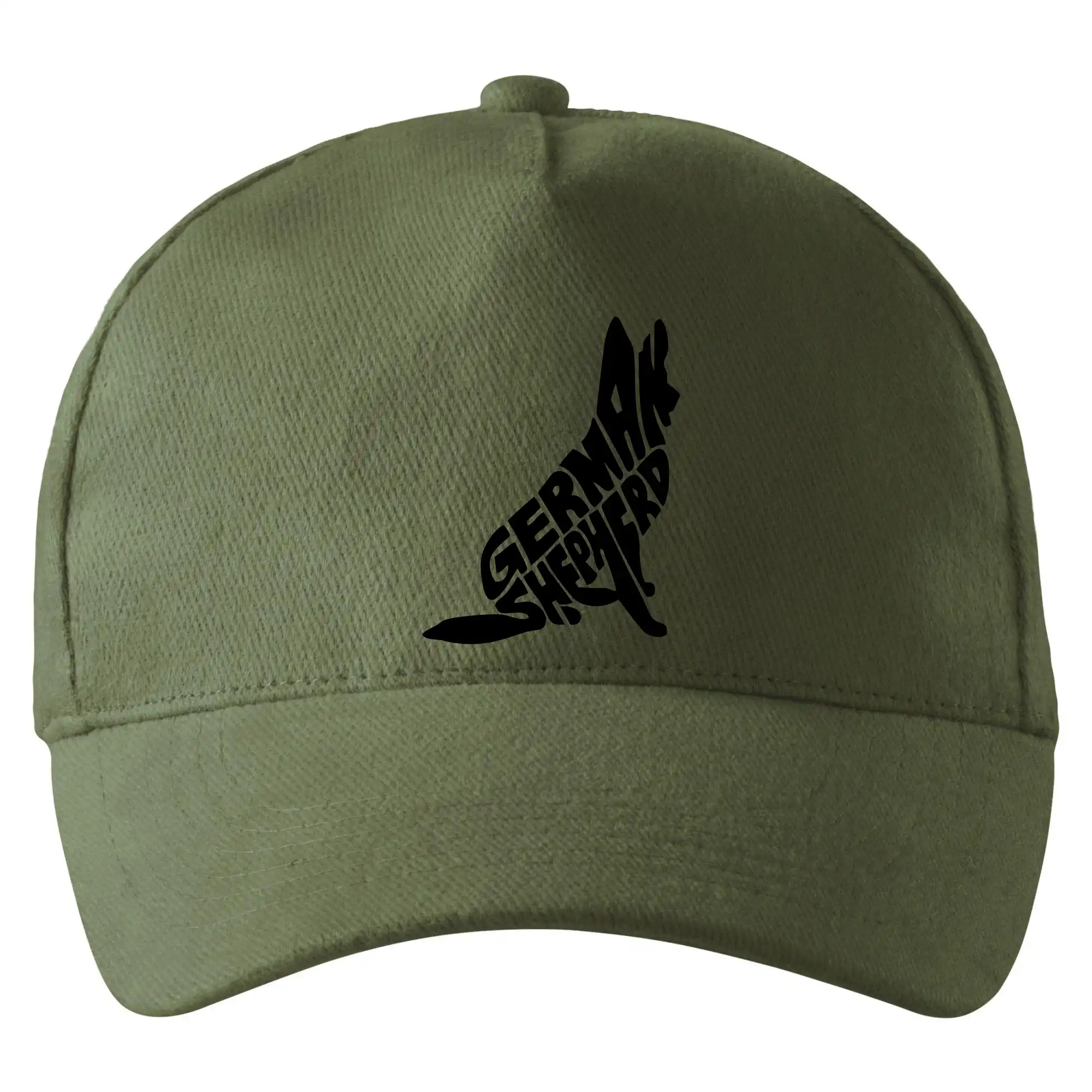 Nemecký ovčiak - Nemecký ovčiak sediaci napis - Šiltovka so zahnutým šiltom a mosaznou sponou