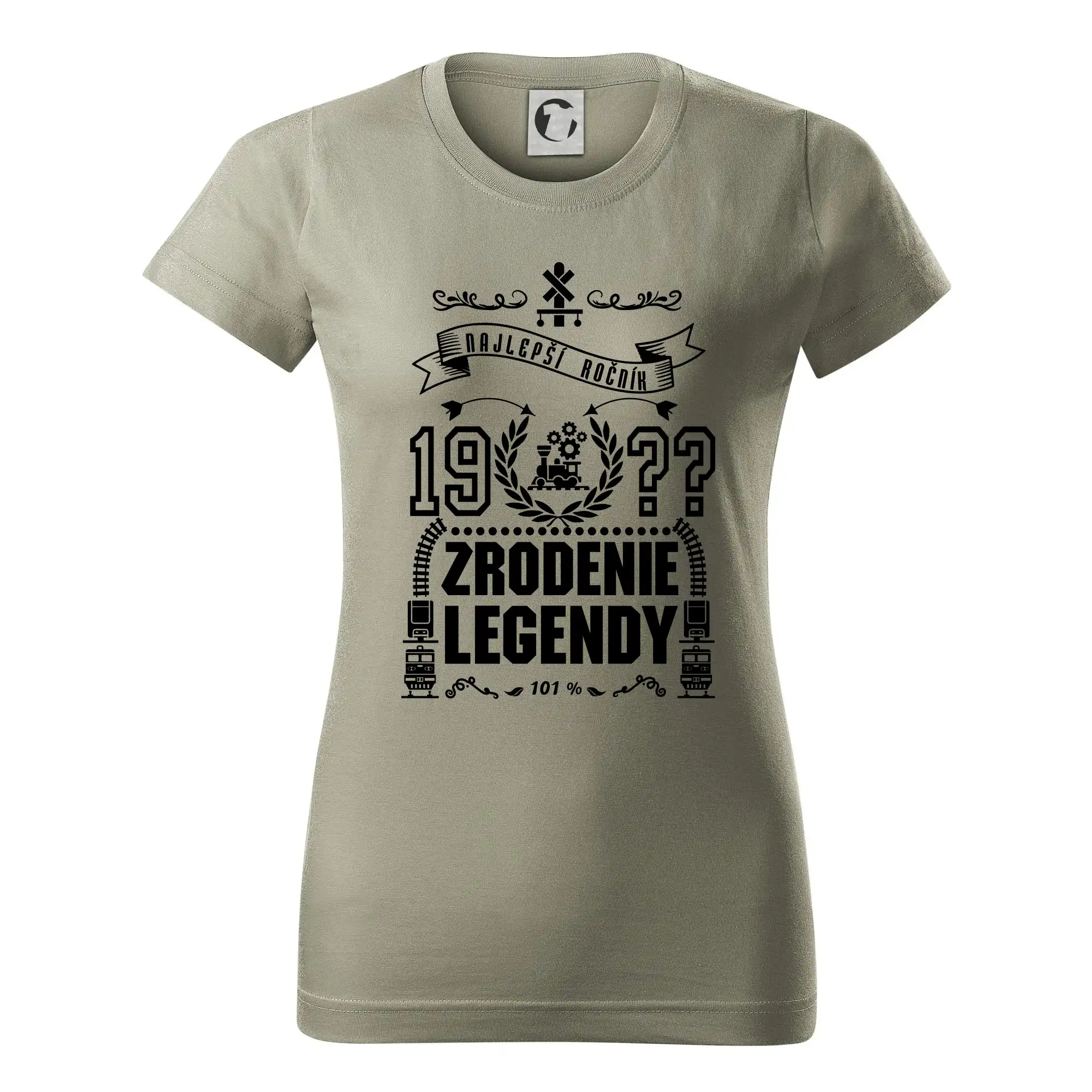 Trička Zrodenie legendy - Zrodenie legendy pre železničiarov - Dámske tričko basic - ľahko voľnejšie a dlhšie