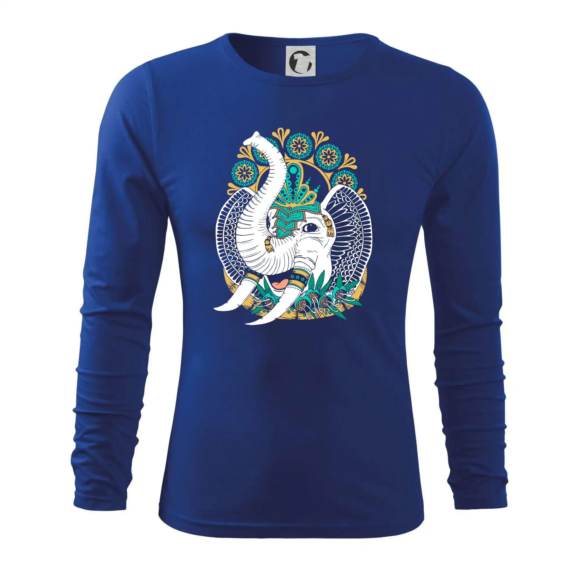 Tričká so zvieratami - Sloník pre šťastie (Pecka Design) - Tričko s dlhým rukávom FIT-T long sleeve