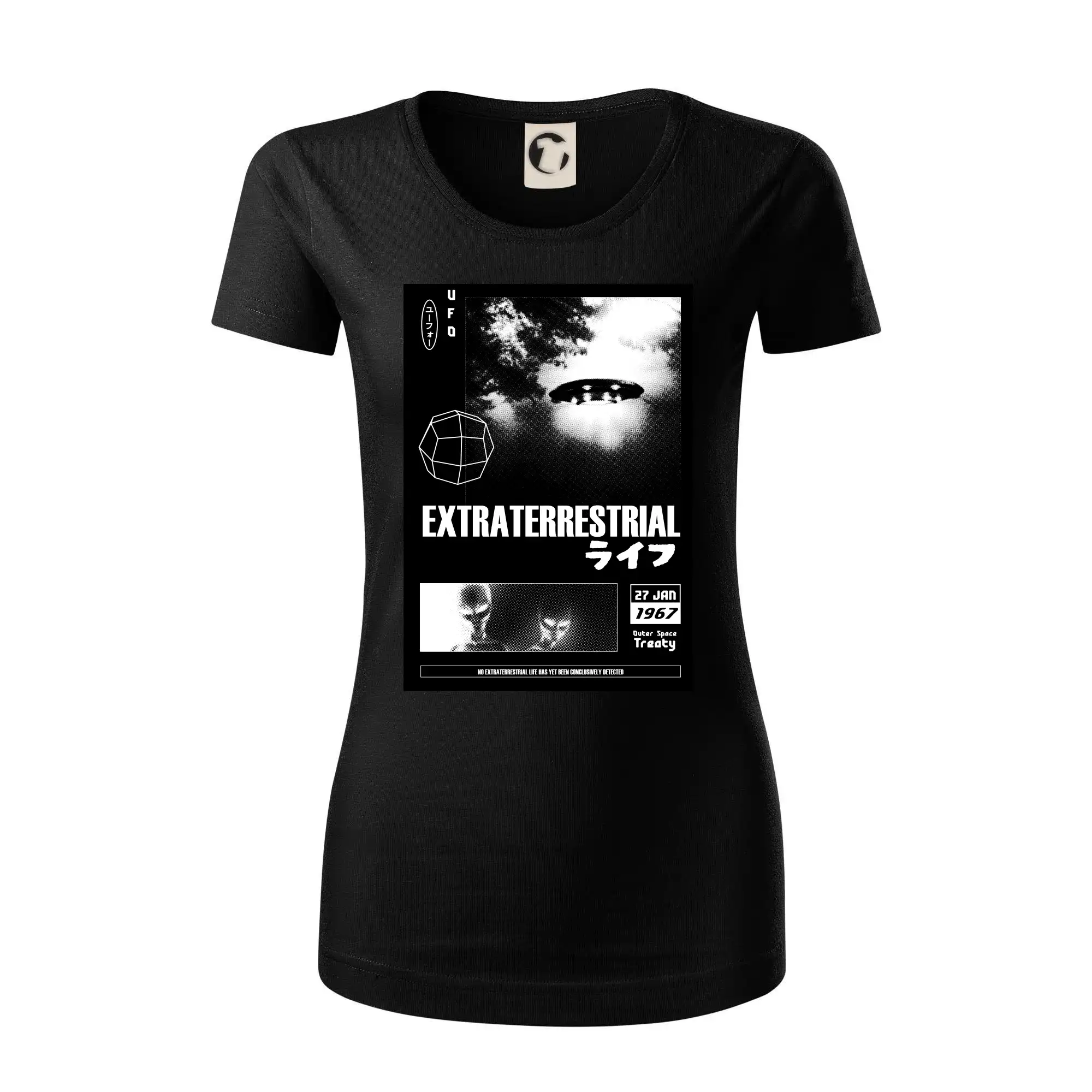 Vesmirne tričká - Poster UFO - Dámske tričko z organickej bavlny Origin (GOTS)