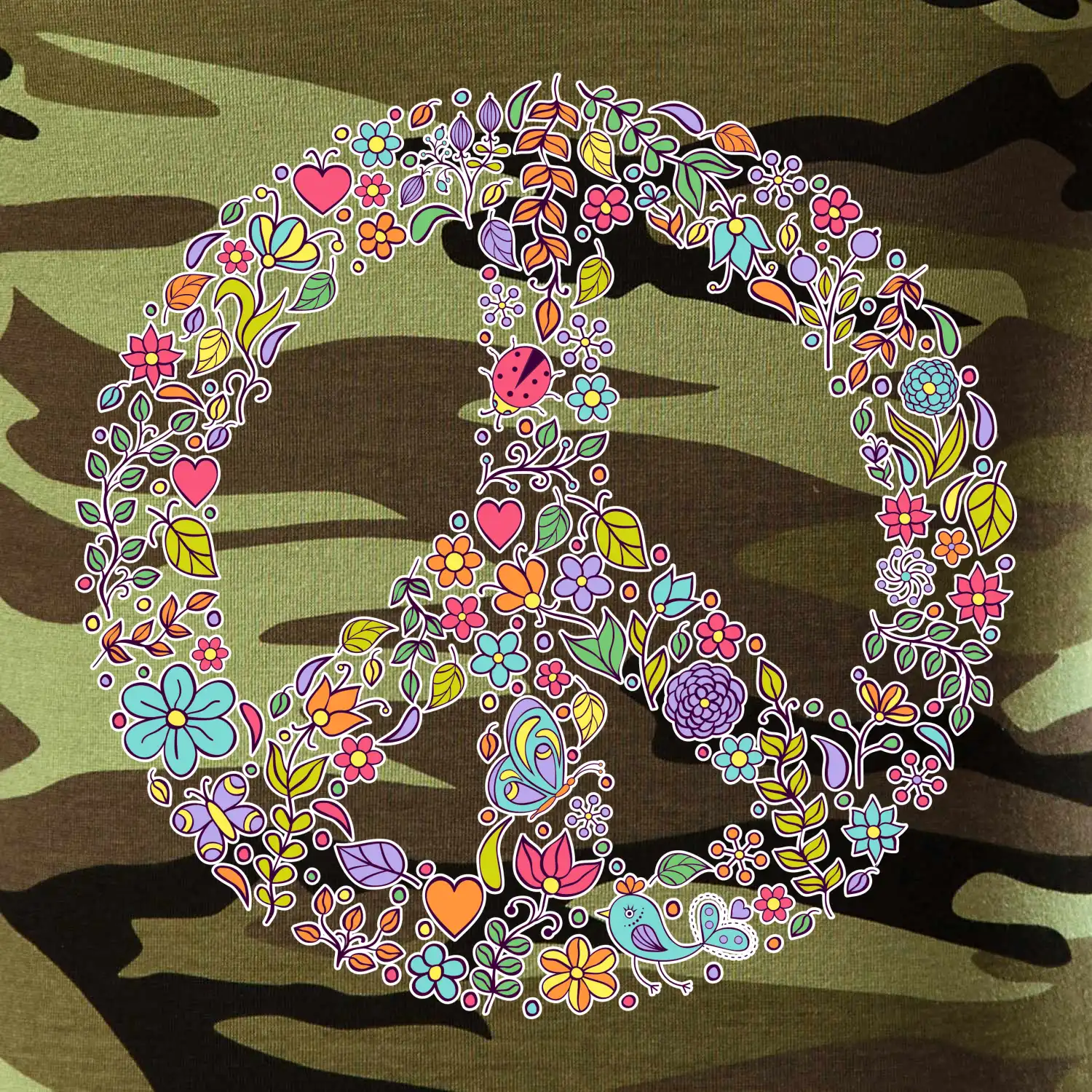 Peace symbol lístečky